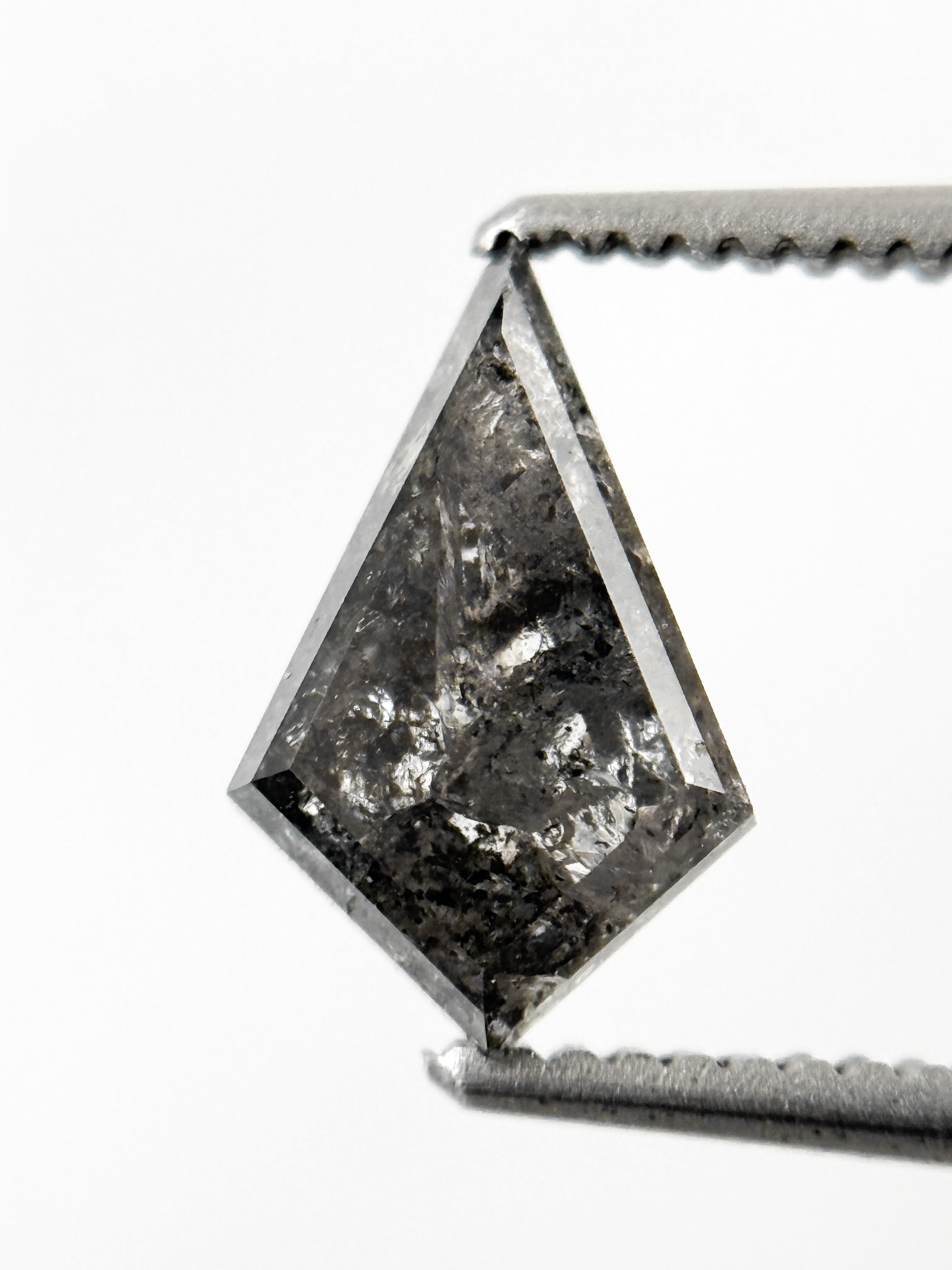 1.03 Ct Kite Rose Cut Grey Natural Galaxy Diamond