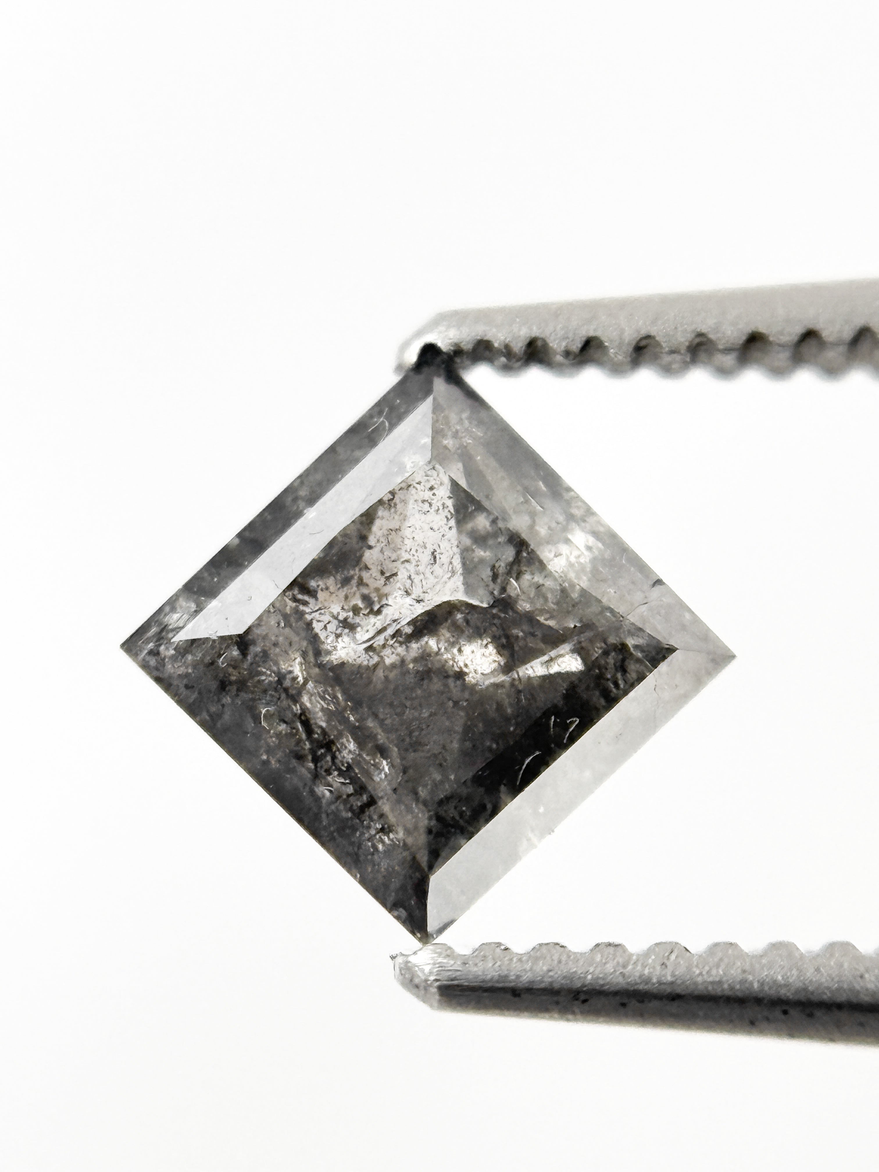 0.63 Ct Princess Rose Cut Grey Natural Loose Diamond