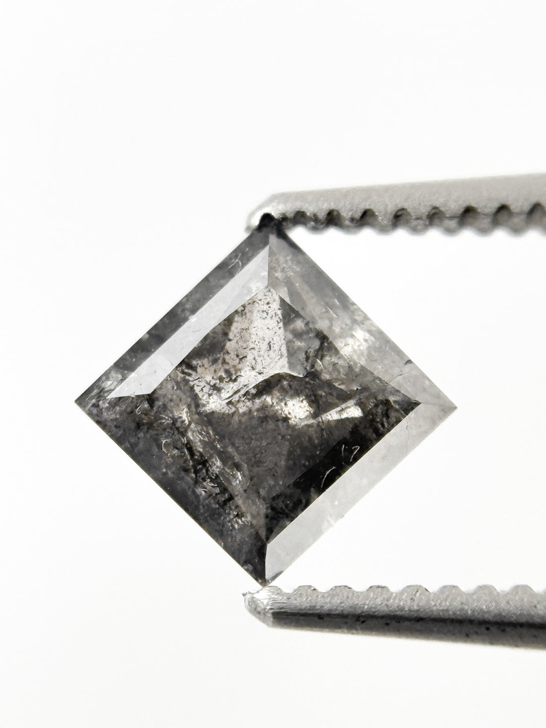0.63 Ct Princess Rose Cut Grey Natural Loose Diamond