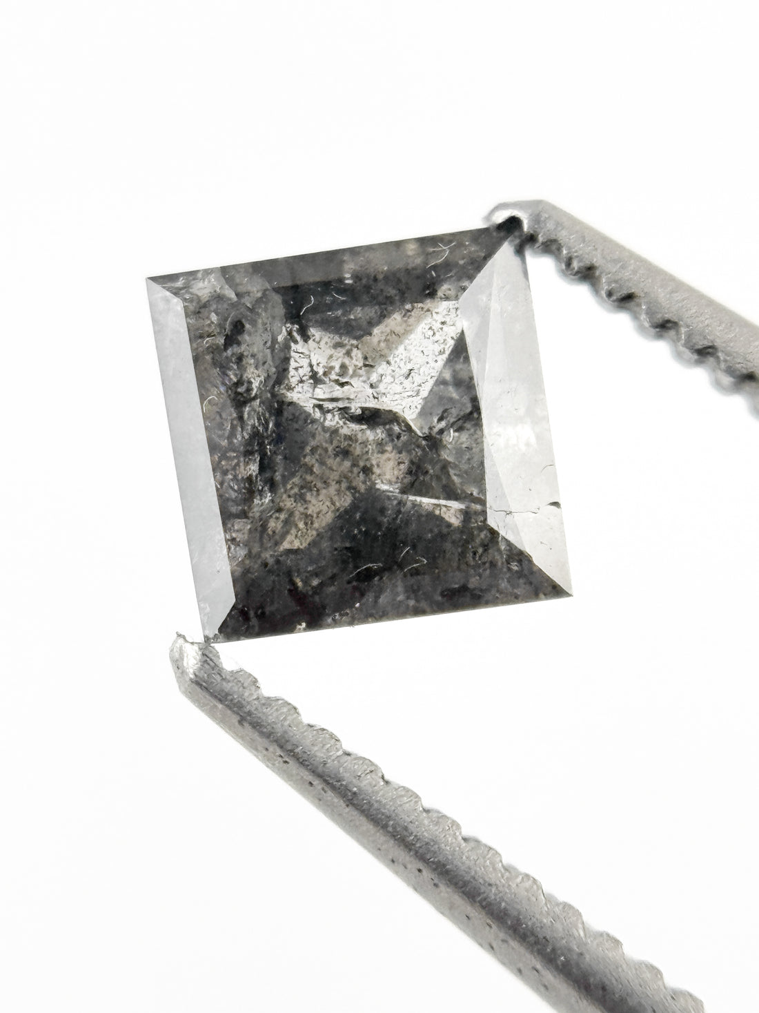 0.63 Ct Princess Rose Cut Grey Natural Loose Diamond