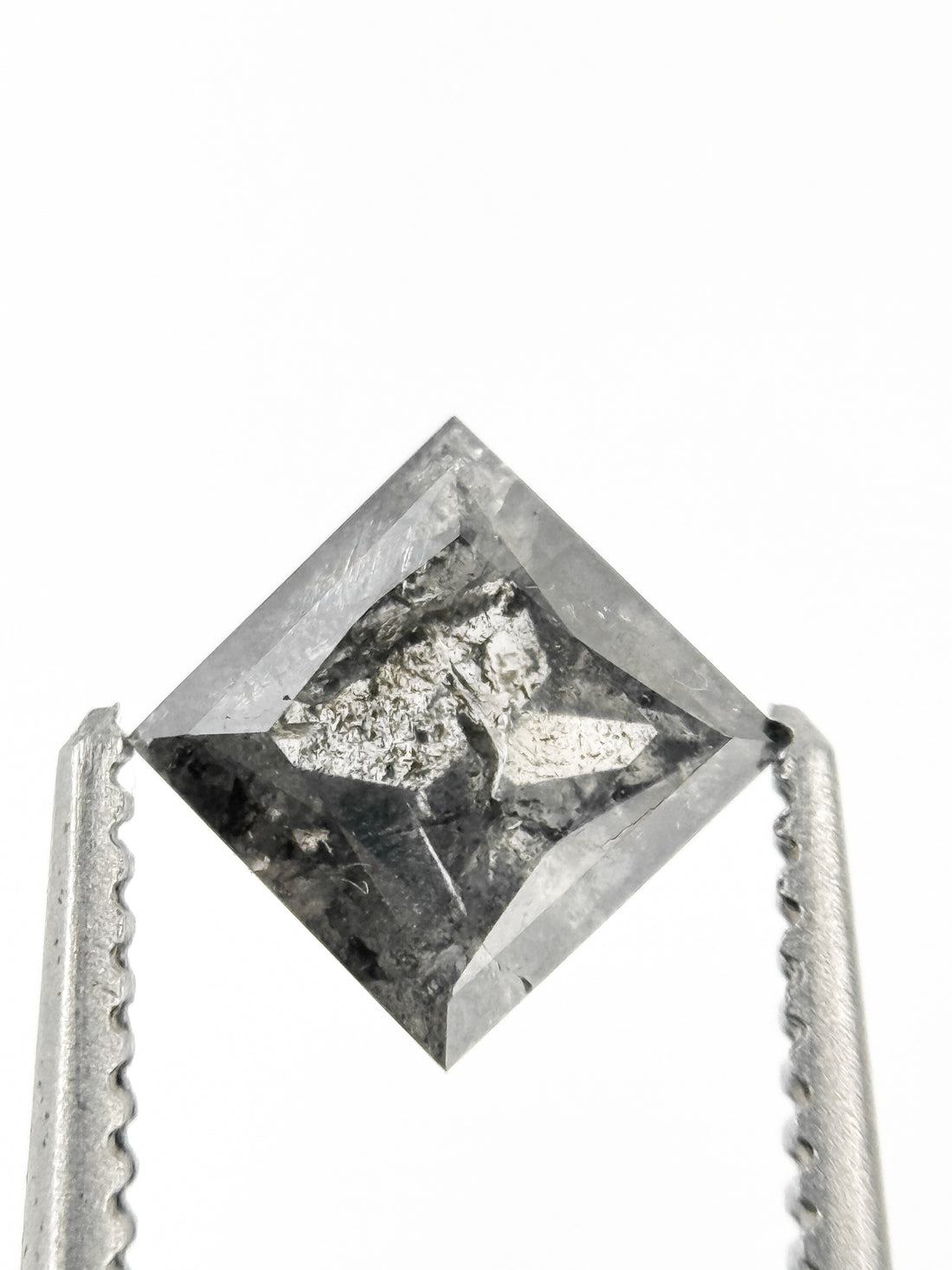 0.63 Ct Princess Rose Cut Grey Natural Loose Diamond