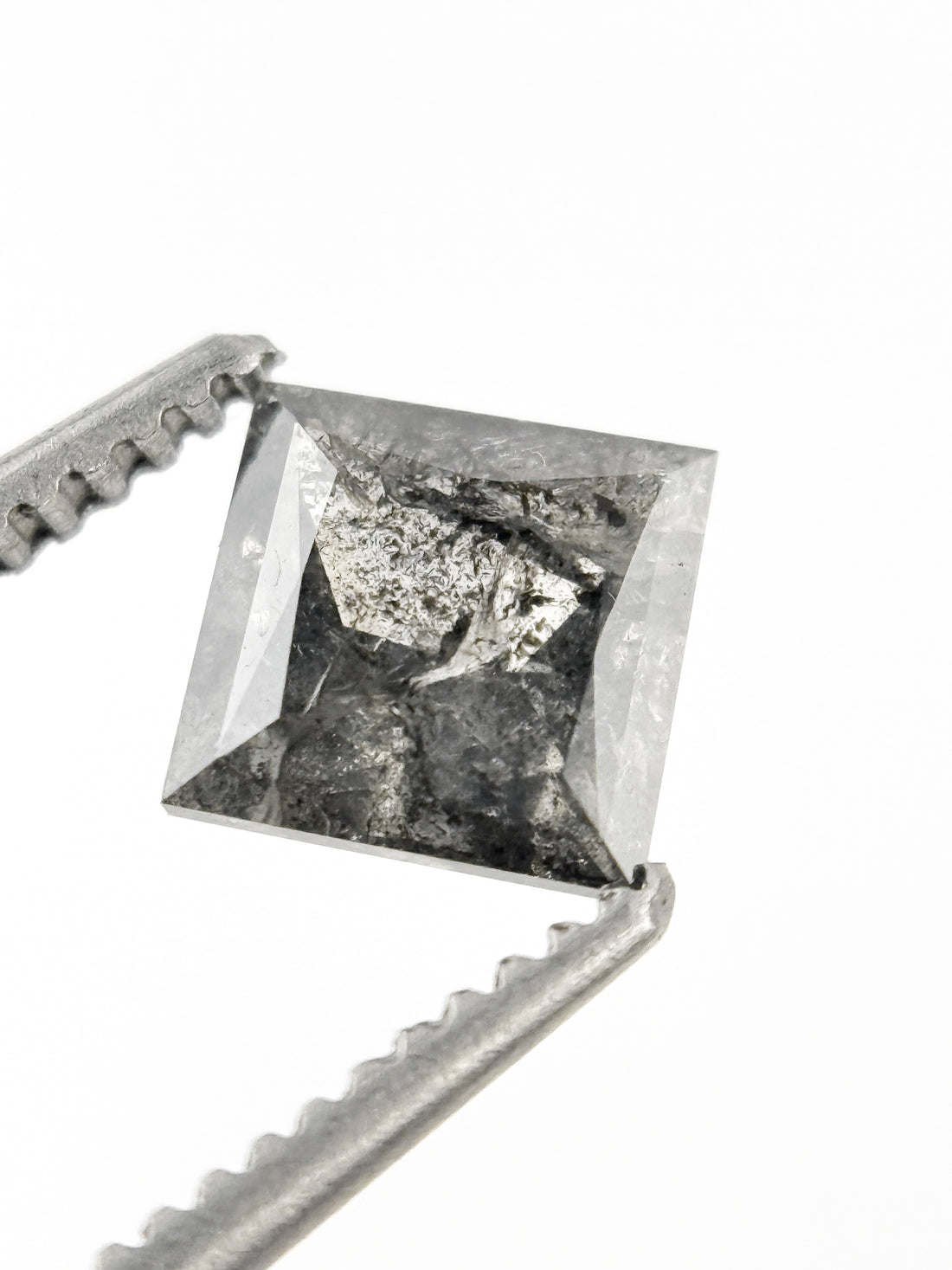 0.63 Ct Princess Rose Cut Grey Natural Loose Diamond
