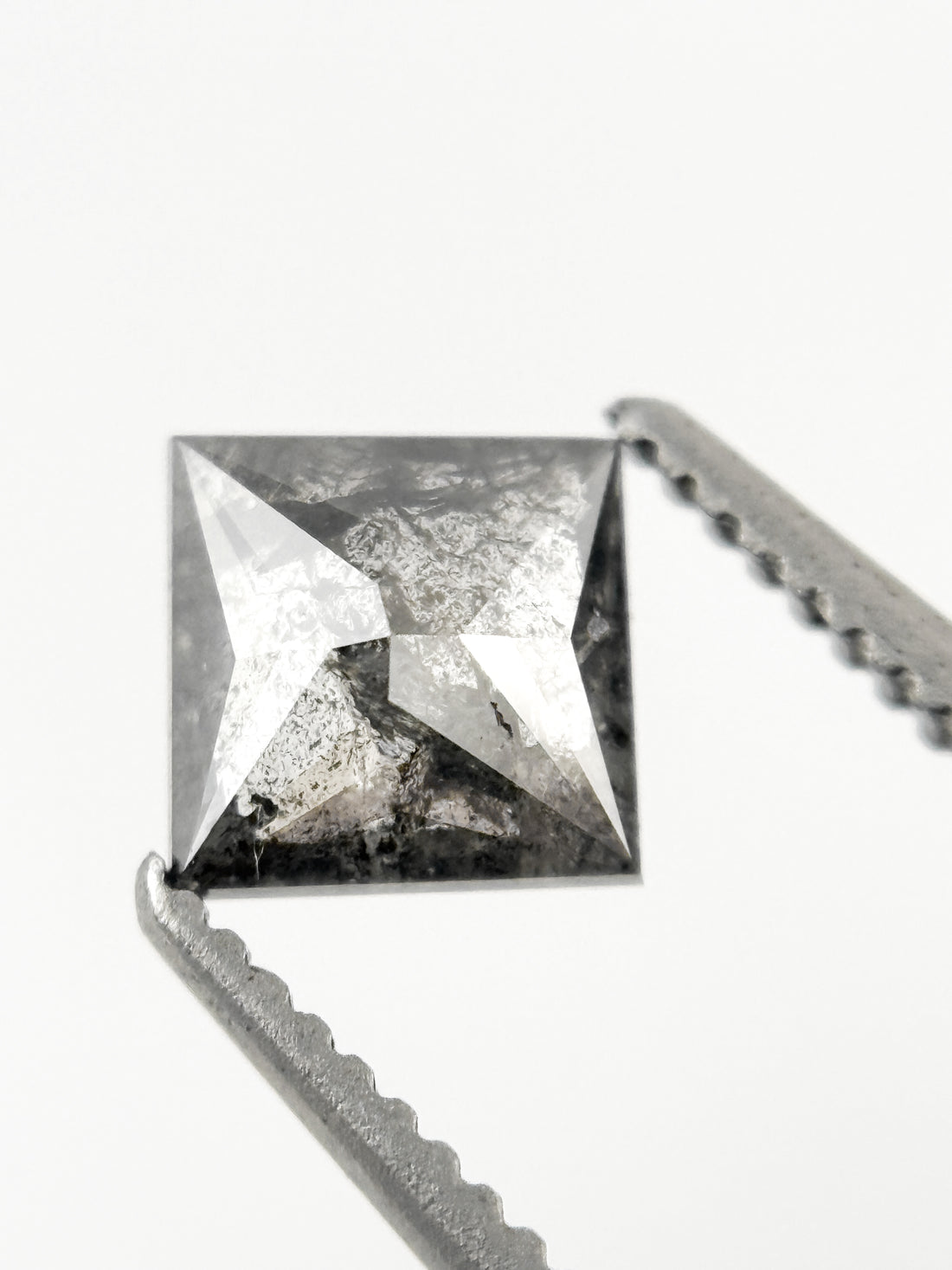 0.63 Ct Princess Rose Cut Grey Natural Loose Diamond