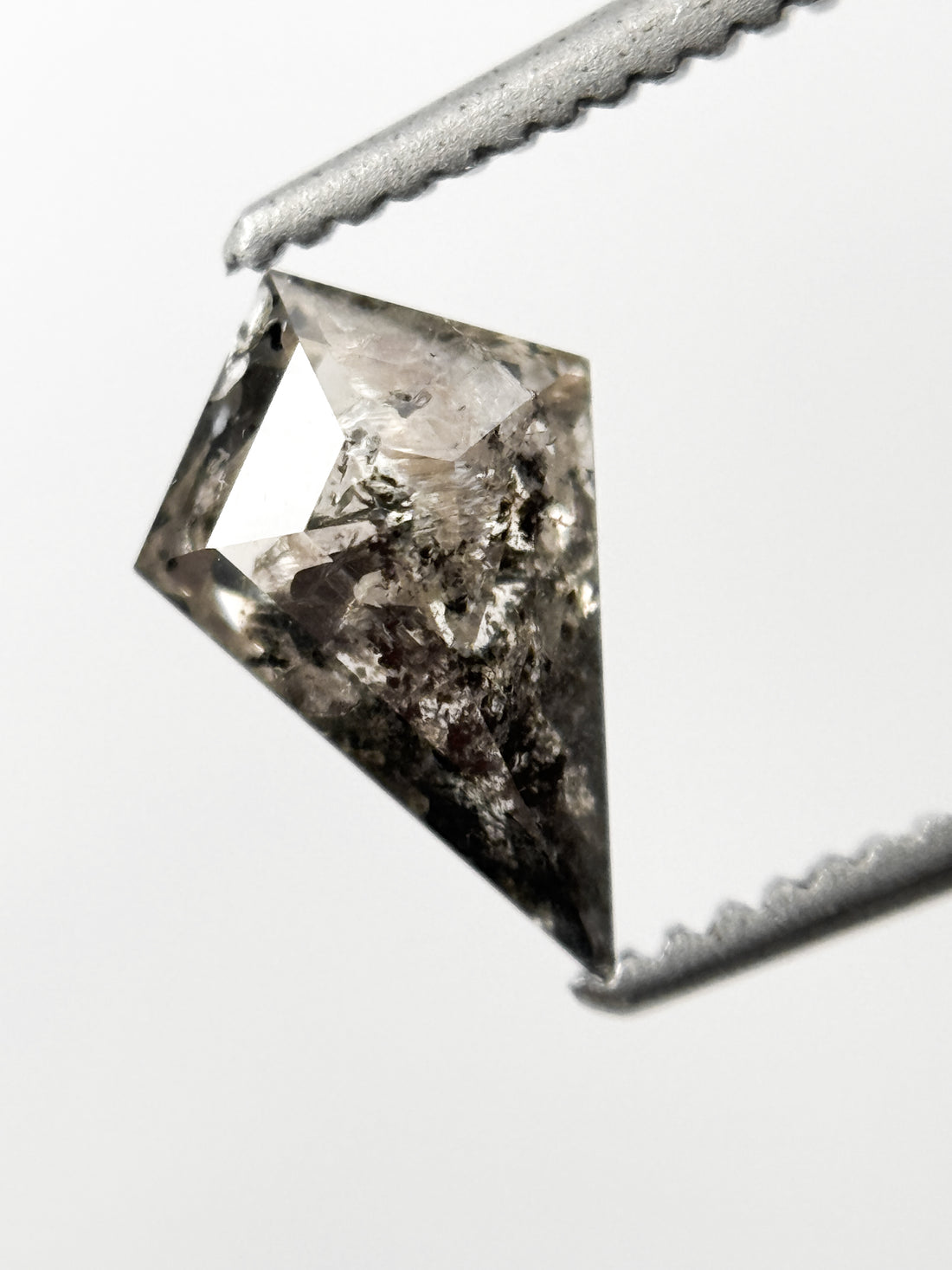 0.87 Ct Kite Rose Cut Grey Natural Minimalist Diamond