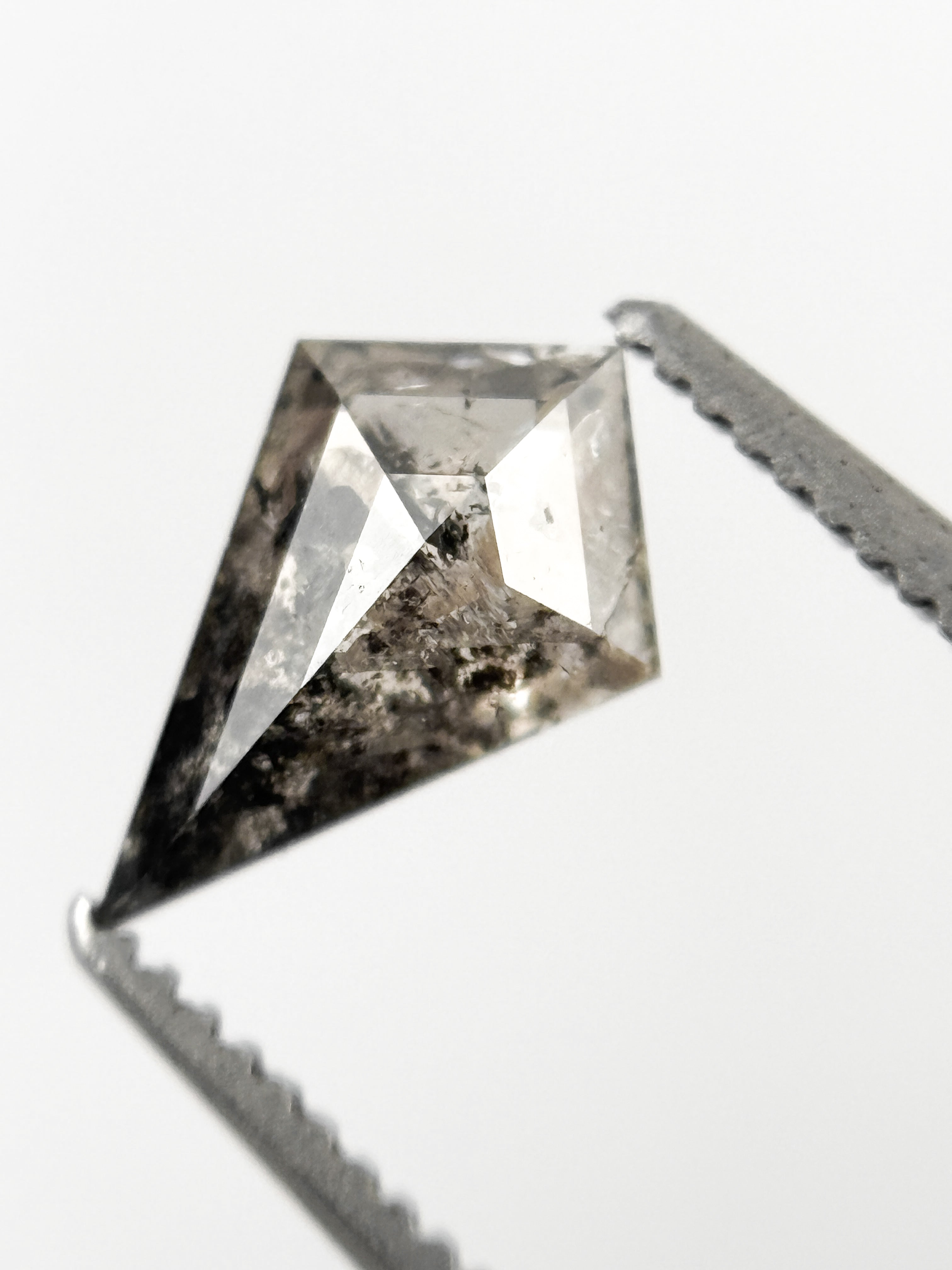 0.87 Ct Kite Rose Cut Grey Natural Minimalist Diamond