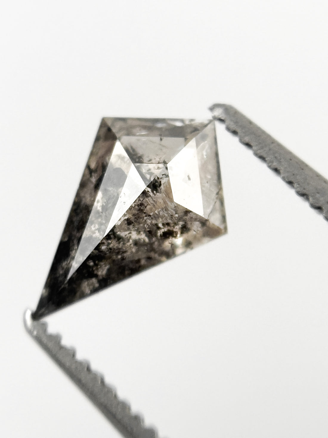 0.87 Ct Kite Rose Cut Grey Natural Minimalist Diamond