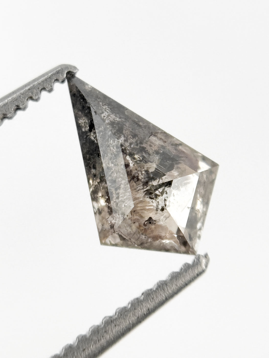 0.87 Ct Kite Rose Cut Grey Natural Minimalist Diamond