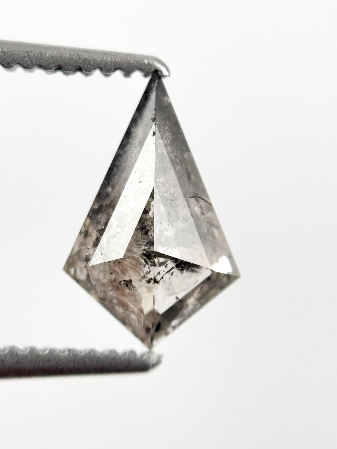 0.87 Ct Kite Rose Cut Grey Natural Minimalist Diamond