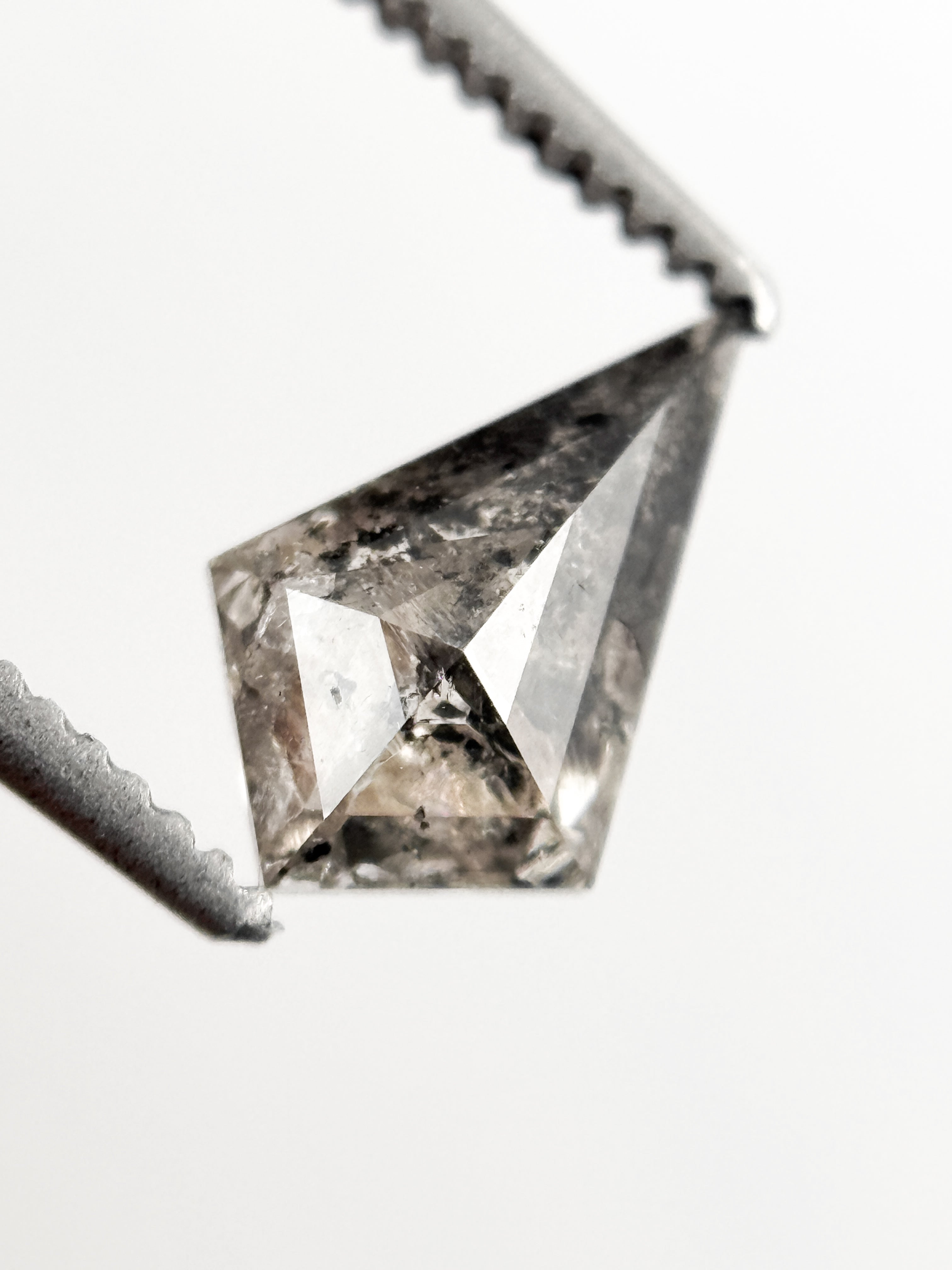 0.87 Ct Kite Rose Cut Grey Natural Minimalist Diamond