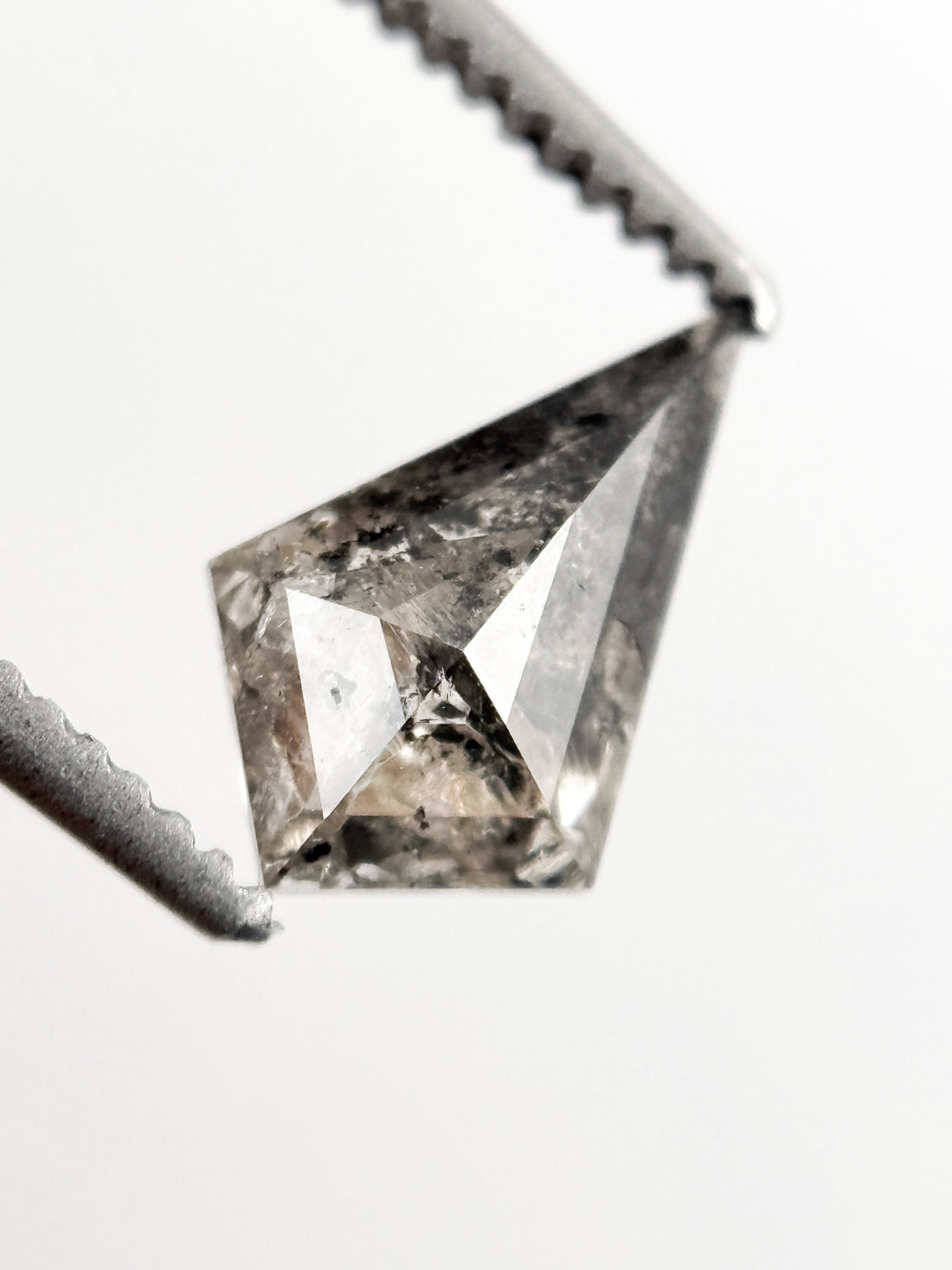 0.87 Ct Kite Rose Cut Grey Natural Minimalist Diamond