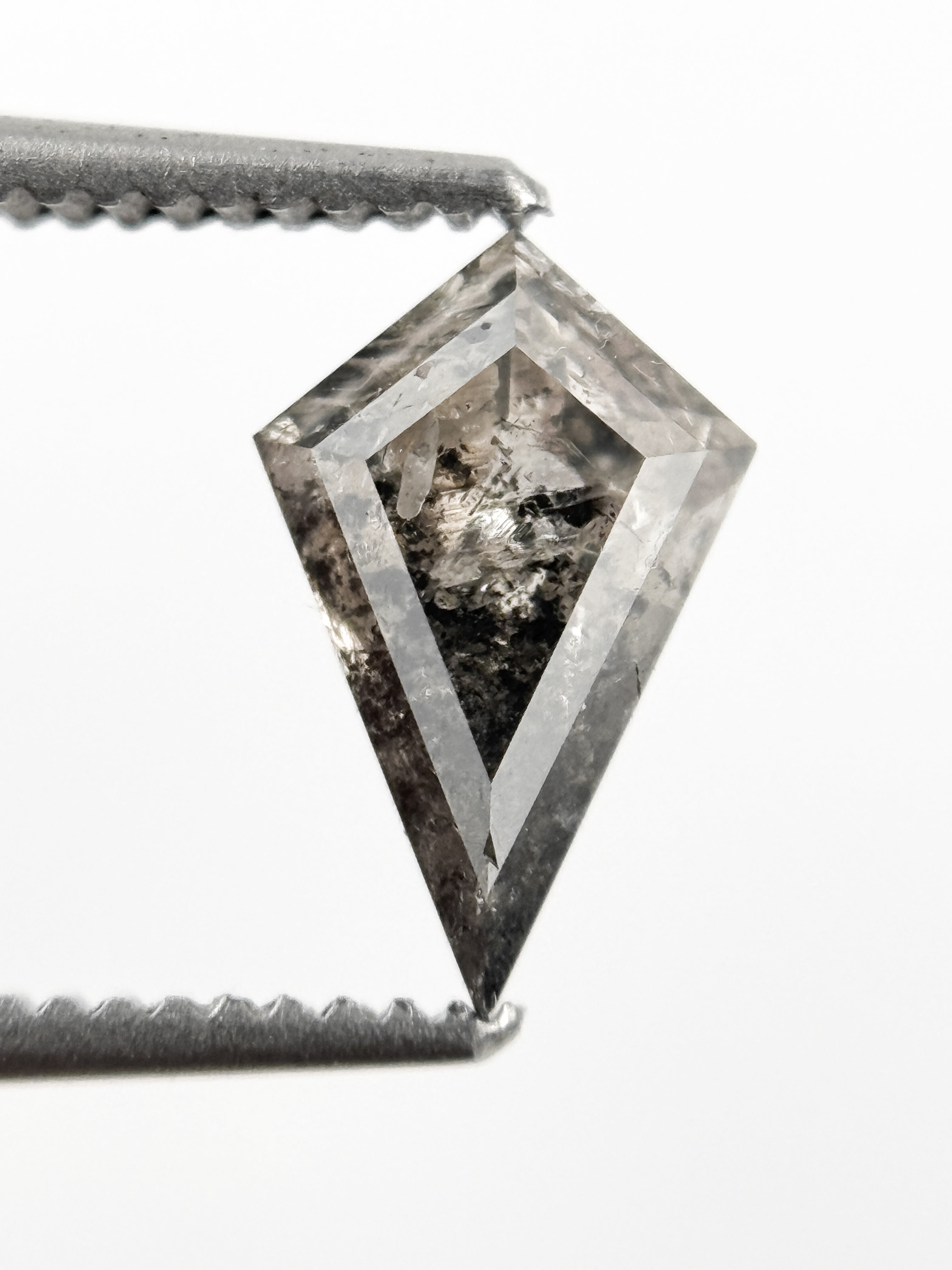 0.87 Ct Kite Rose Cut Grey Natural Minimalist Diamond