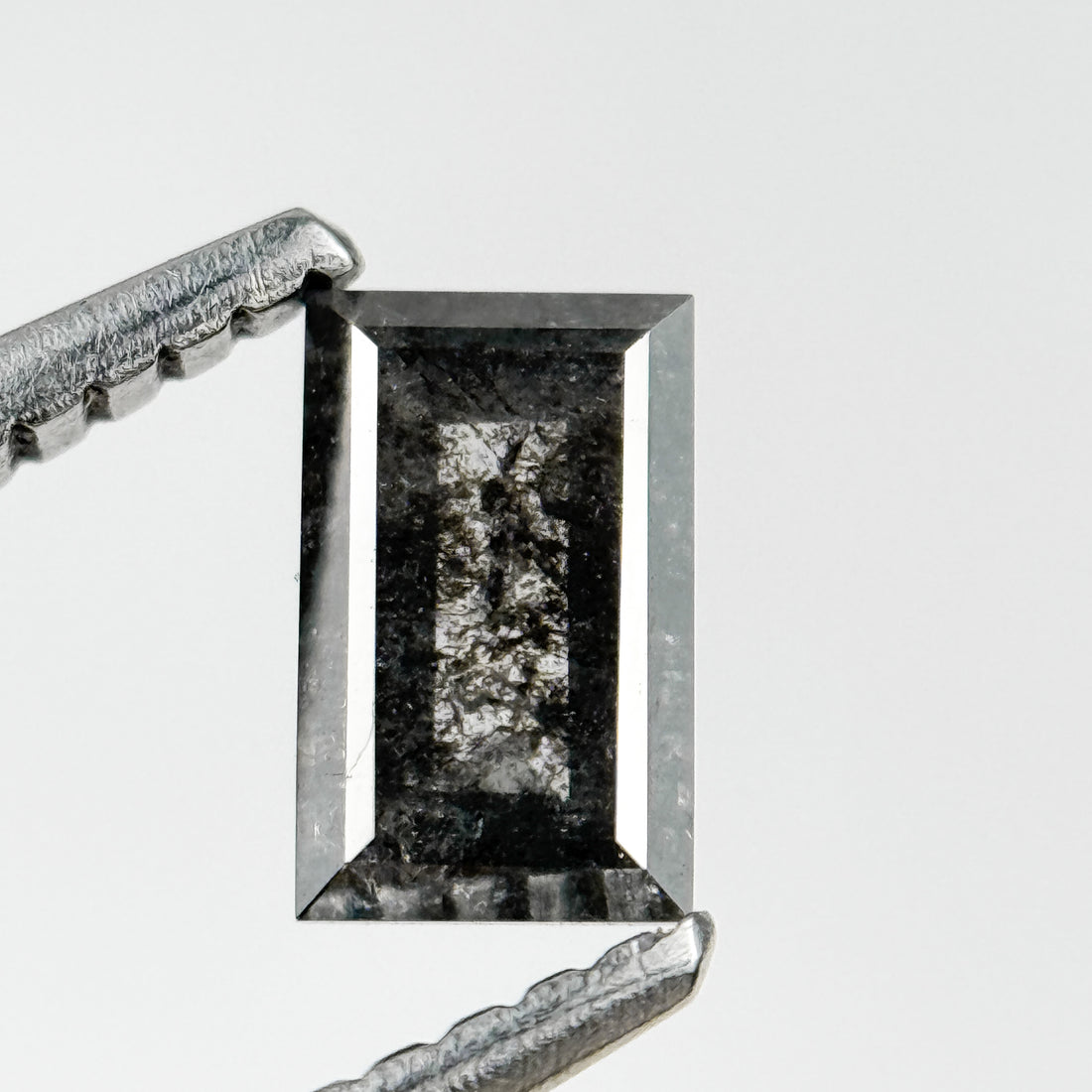 0.57 Ct Baguette Rose Cut Grey Natural Galaxy Diamond