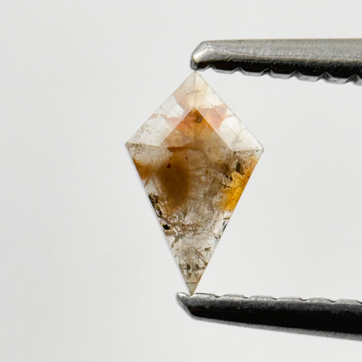 0.22 Ct Kite Rose Cut Red Natural Salt and Pepper Diamond