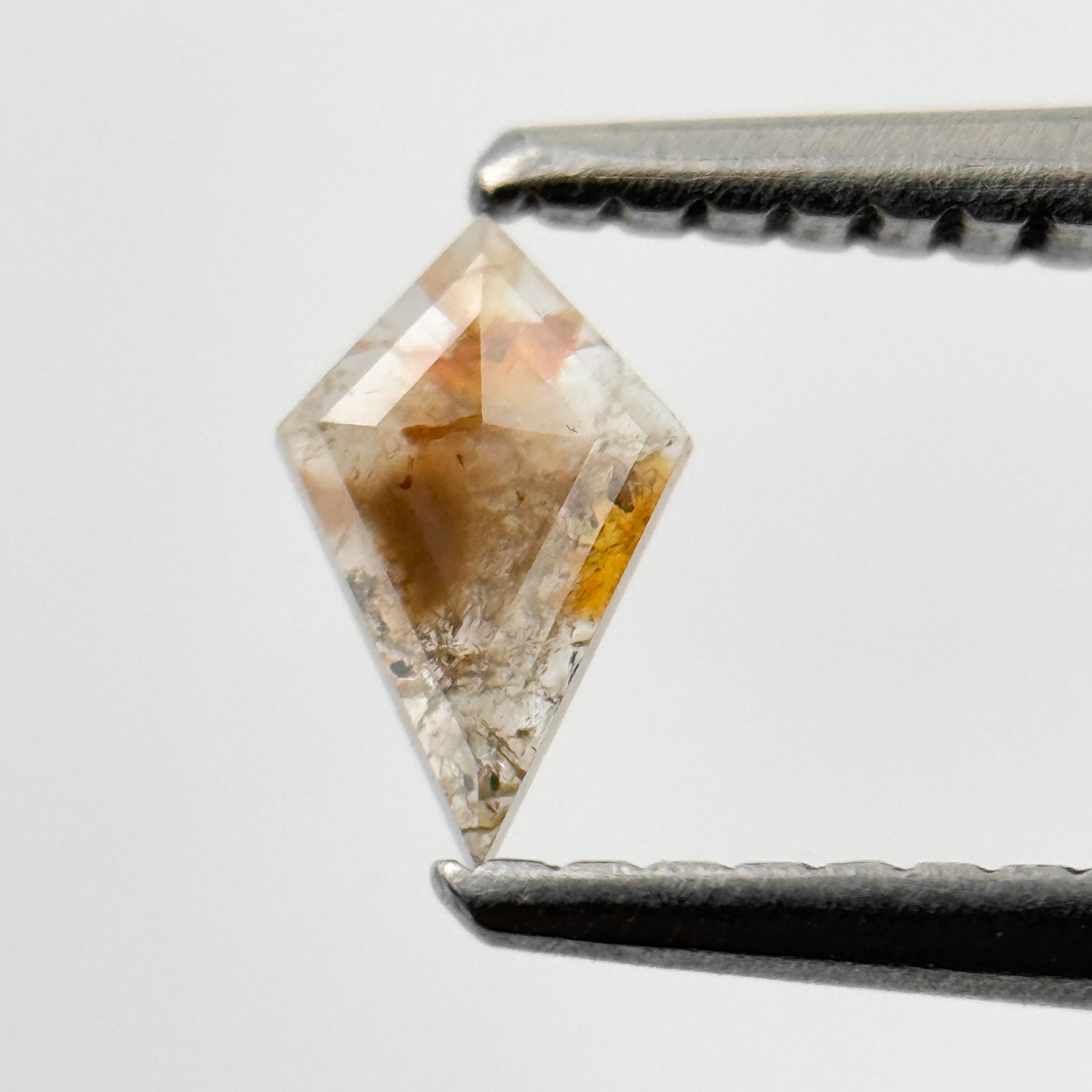 0.22 Ct Kite Rose Cut Red Natural Salt and Pepper Diamond