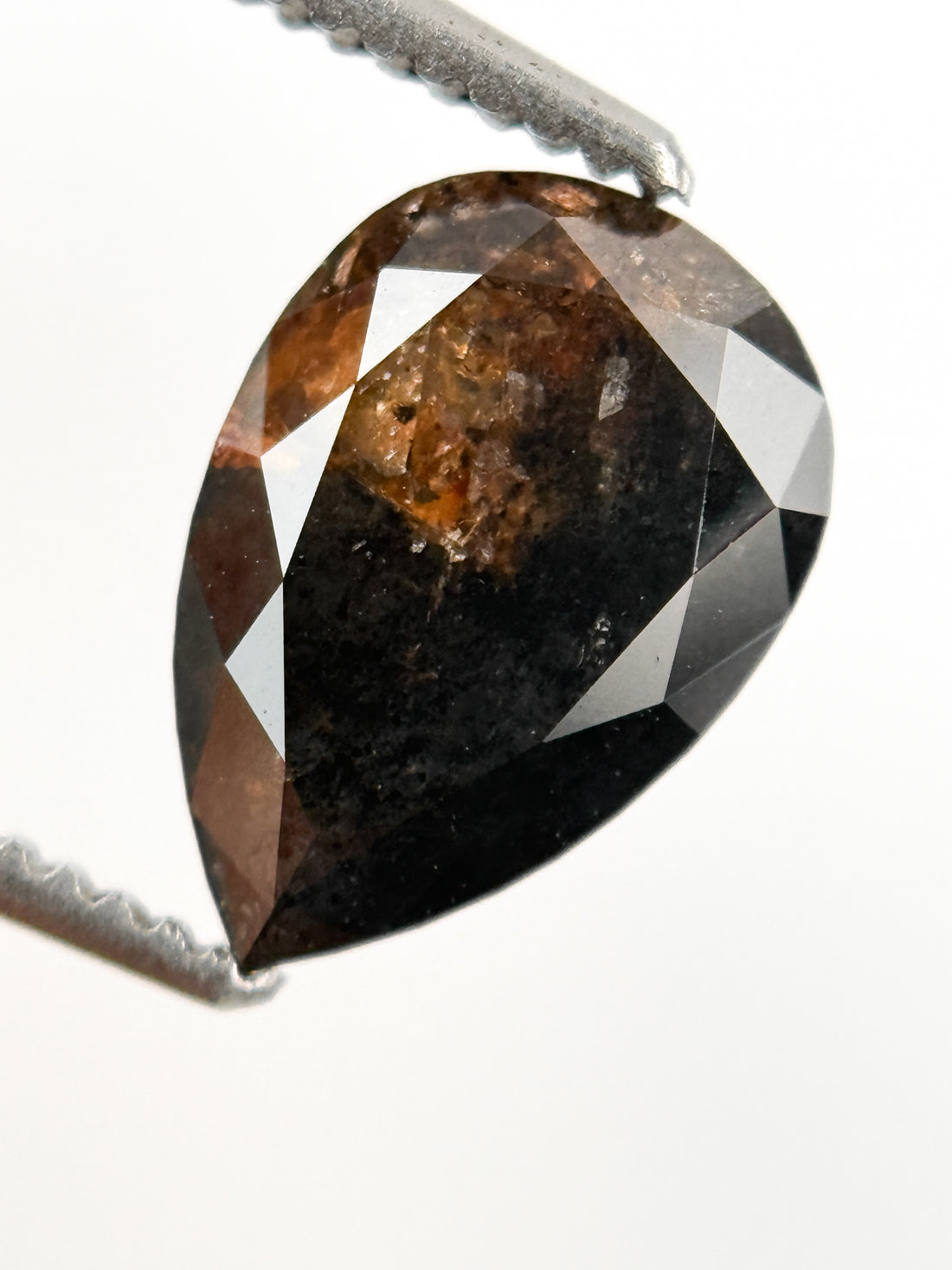 1.73 Ct Pear Rose Cut Brown Natural Fancy Diamond