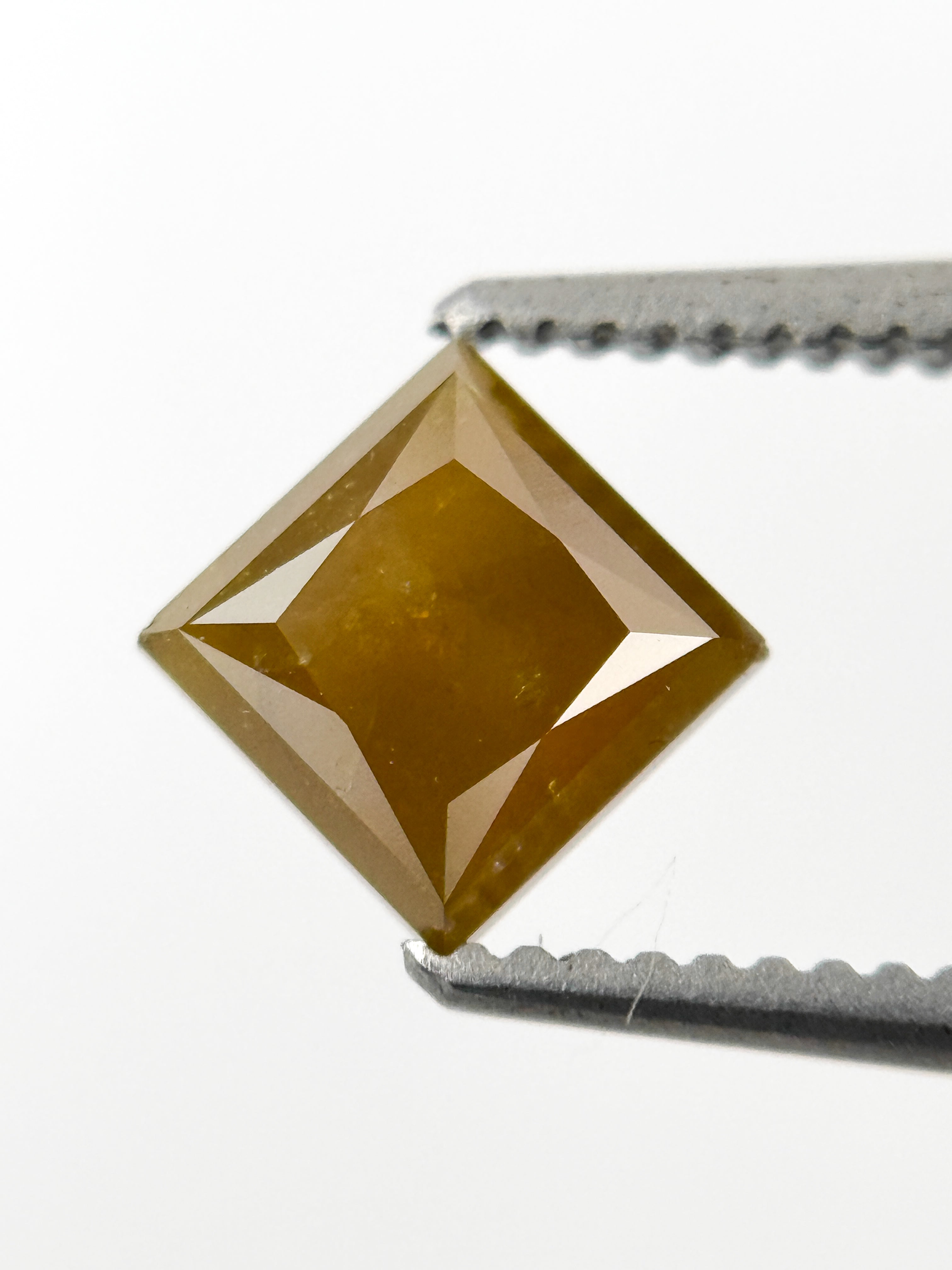 0.94 Ct Princess Rose Cut Yellow Natural Fancy Diamond