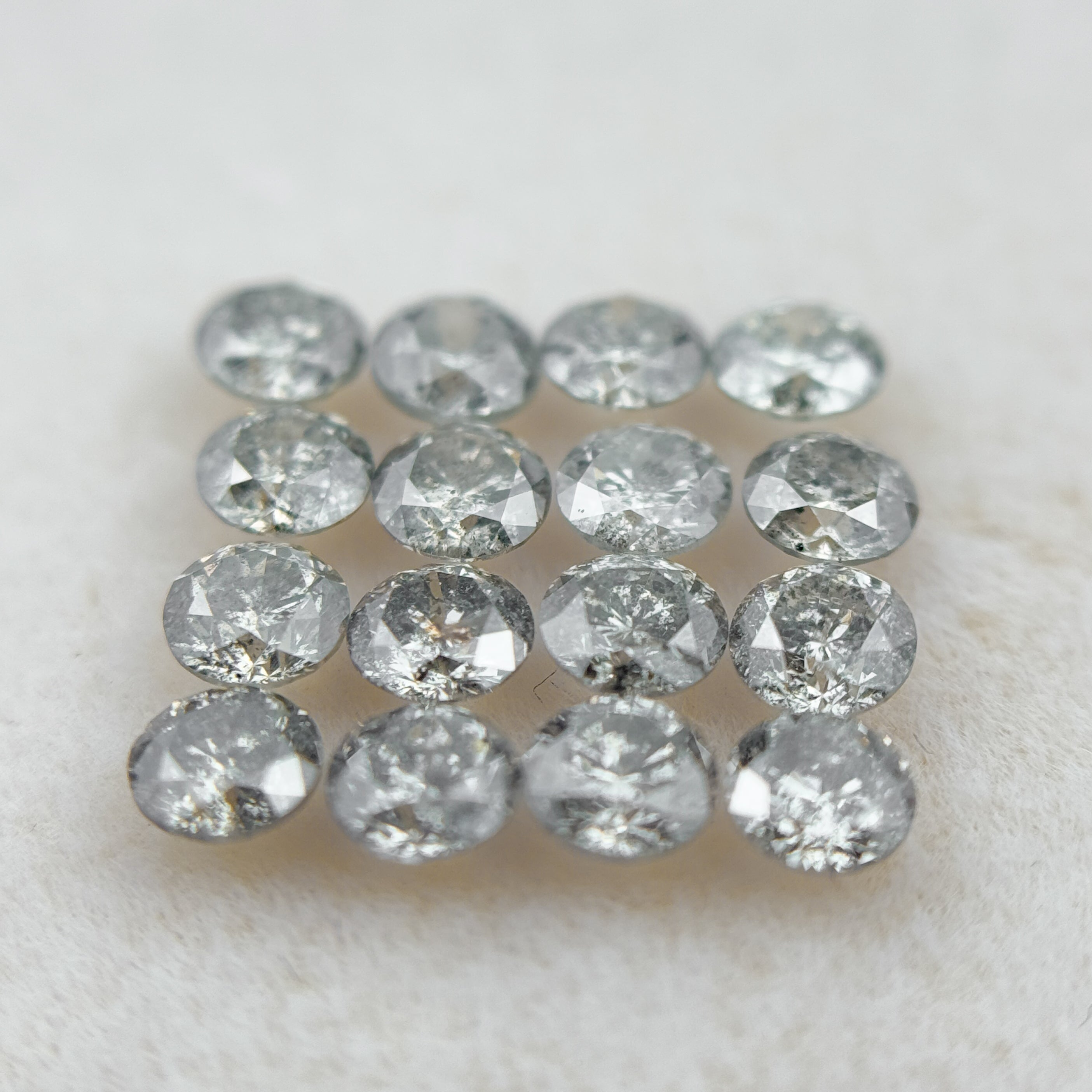 4 MM Round Brilliant Cut Inspire Grey Natural Salt and Pepper Diamond