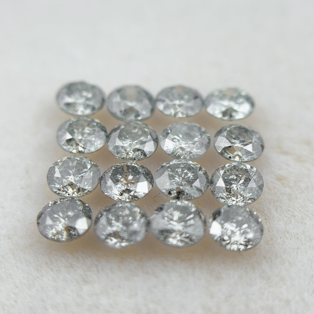 4 MM Round Brilliant Cut Inspire Grey Natural Salt and Pepper Diamond