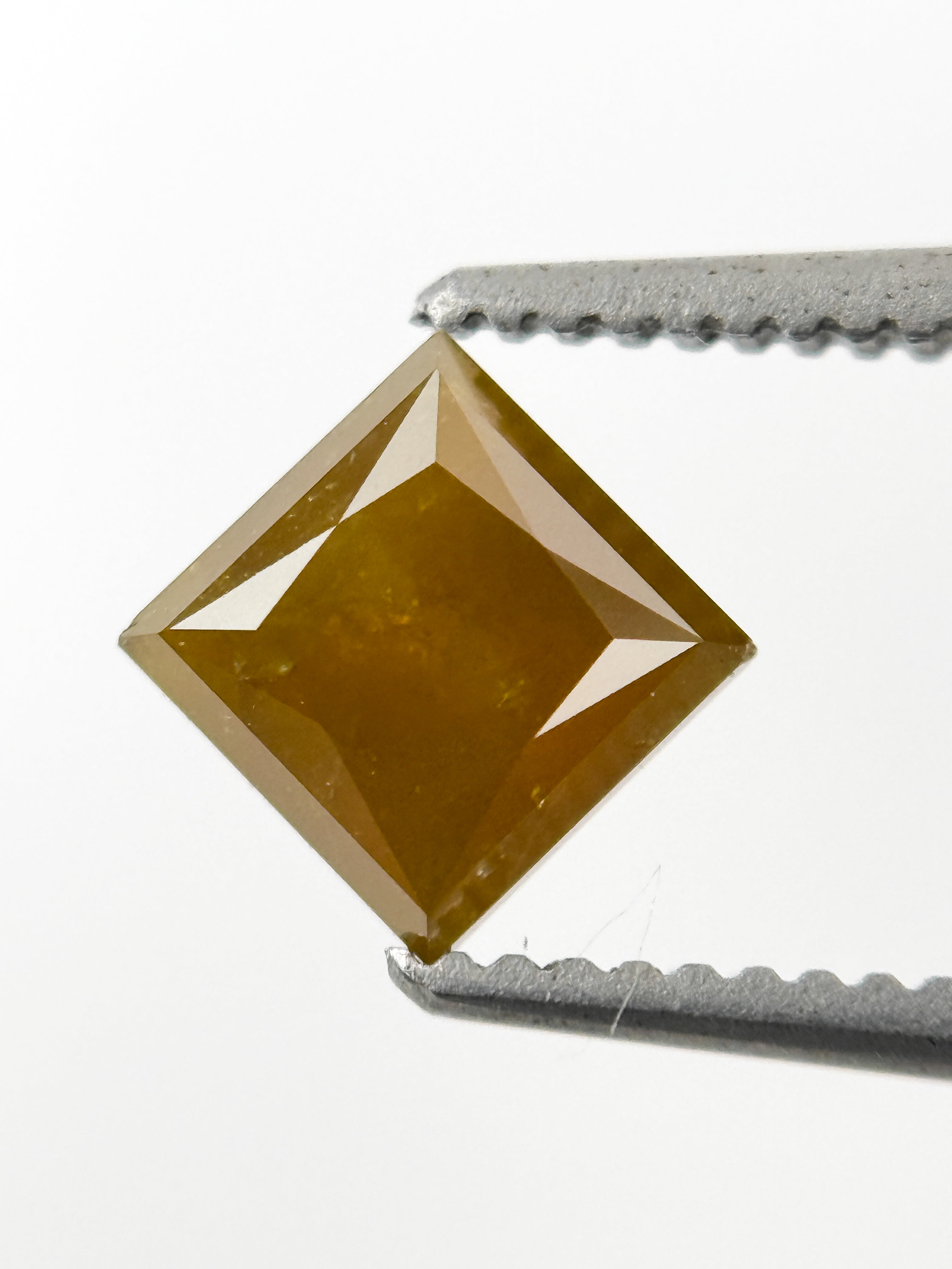 0.94 Ct Princess Rose Cut Yellow Natural Fancy Diamond