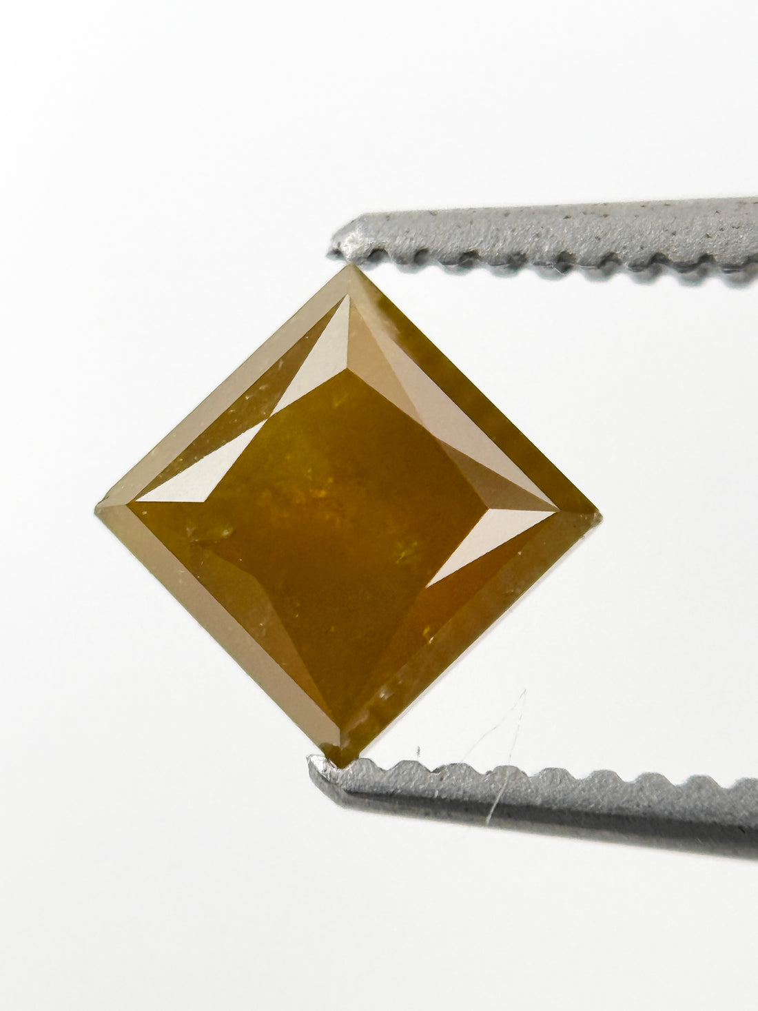 0.94 Ct Princess Rose Cut Yellow Natural Fancy Diamond