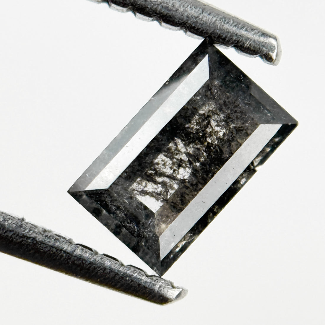 0.55 Ct Baguette Rose Cut Grey Natural Galaxy Diamond