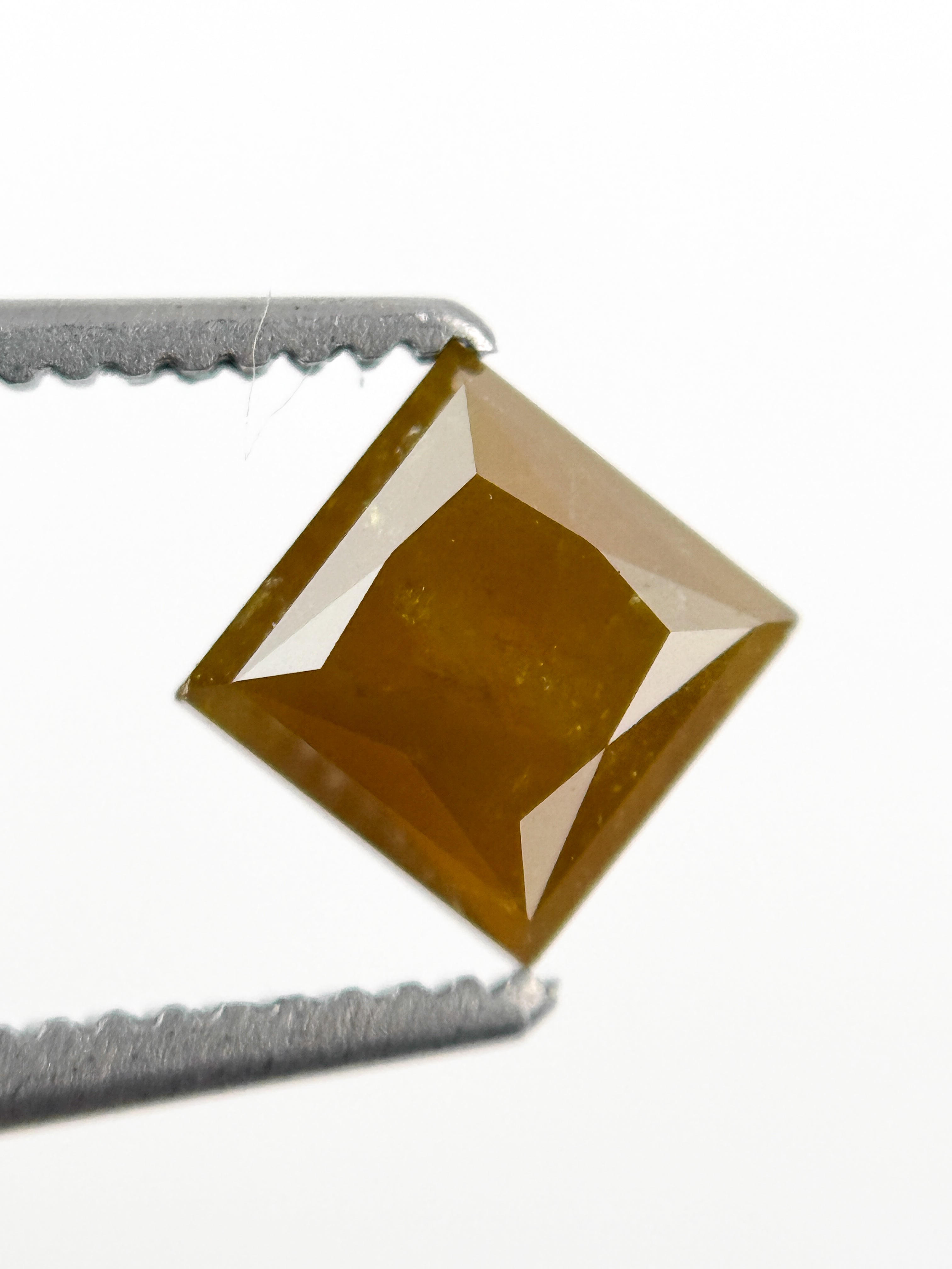 0.94 Ct Princess Rose Cut Yellow Natural Fancy Diamond