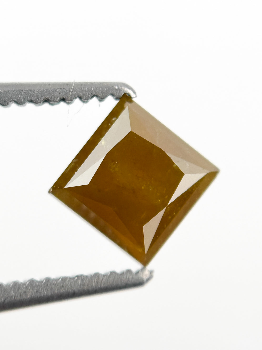 0.94 Ct Princess Rose Cut Yellow Natural Fancy Diamond