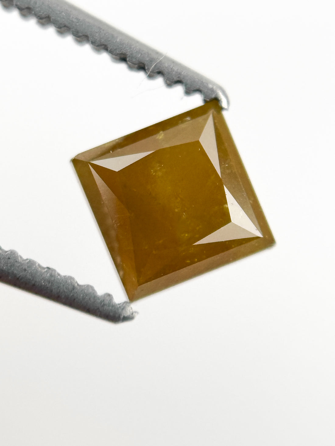 0.94 Ct Princess Rose Cut Yellow Natural Fancy Diamond