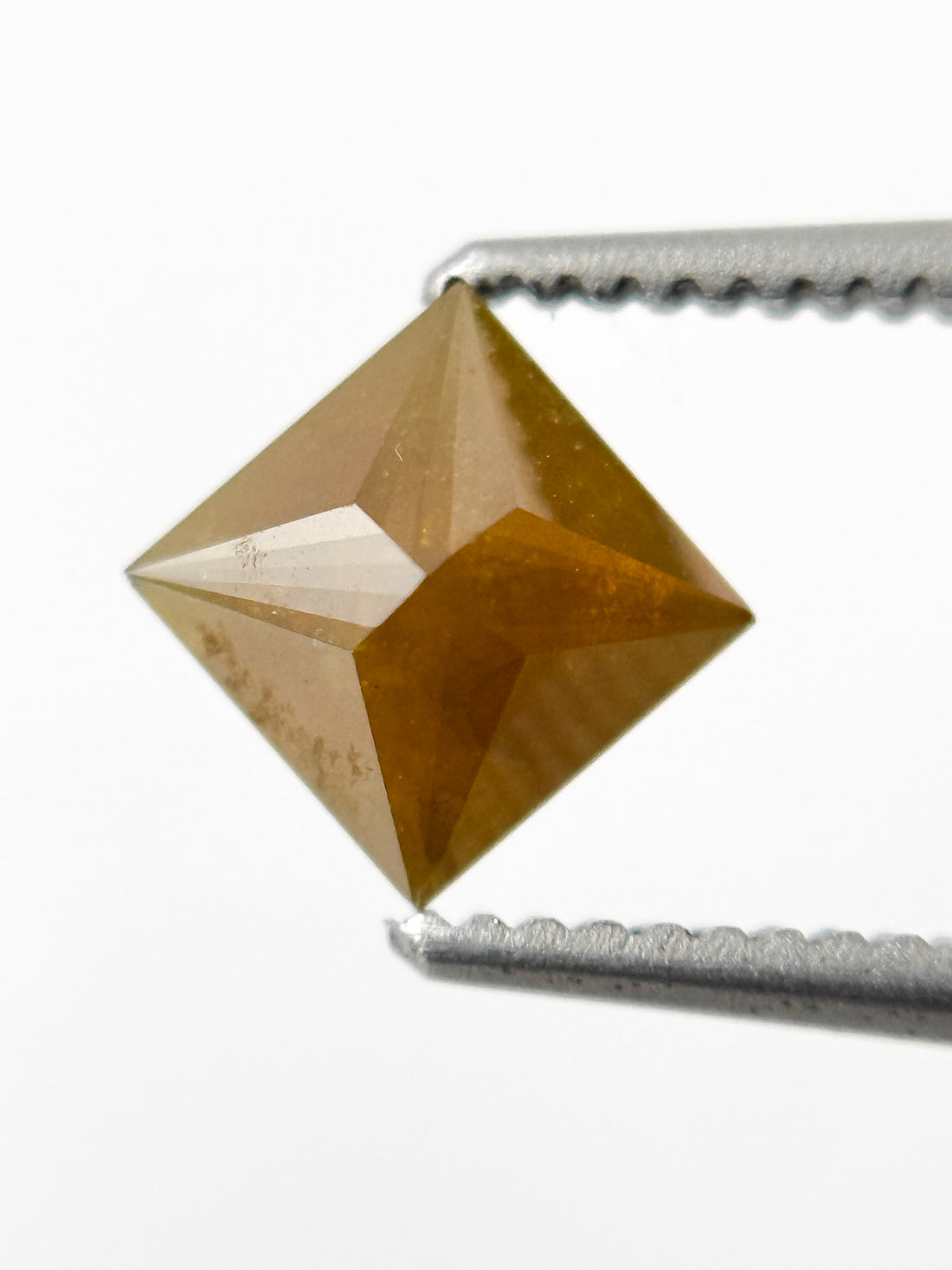 0.94 Ct Princess Rose Cut Yellow Natural Fancy Diamond