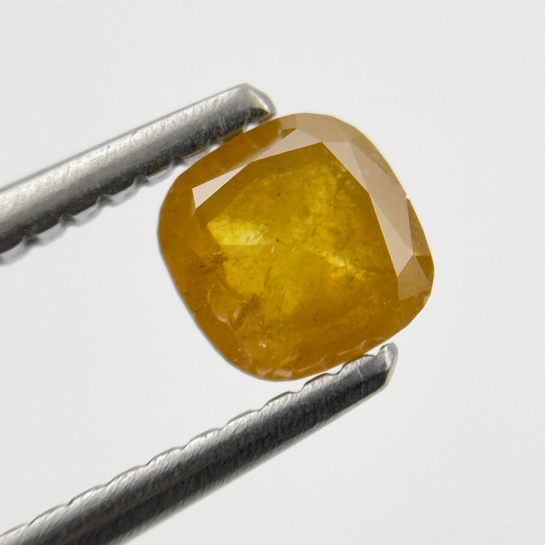 0.64 Ct Cushion Rose Cut Yellow Natural Salt and Pepper Diamond