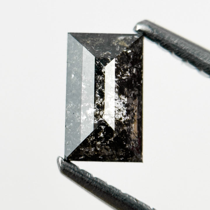 0.56 Ct Baguette Rose Cut Grey Natural Galaxy Diamond