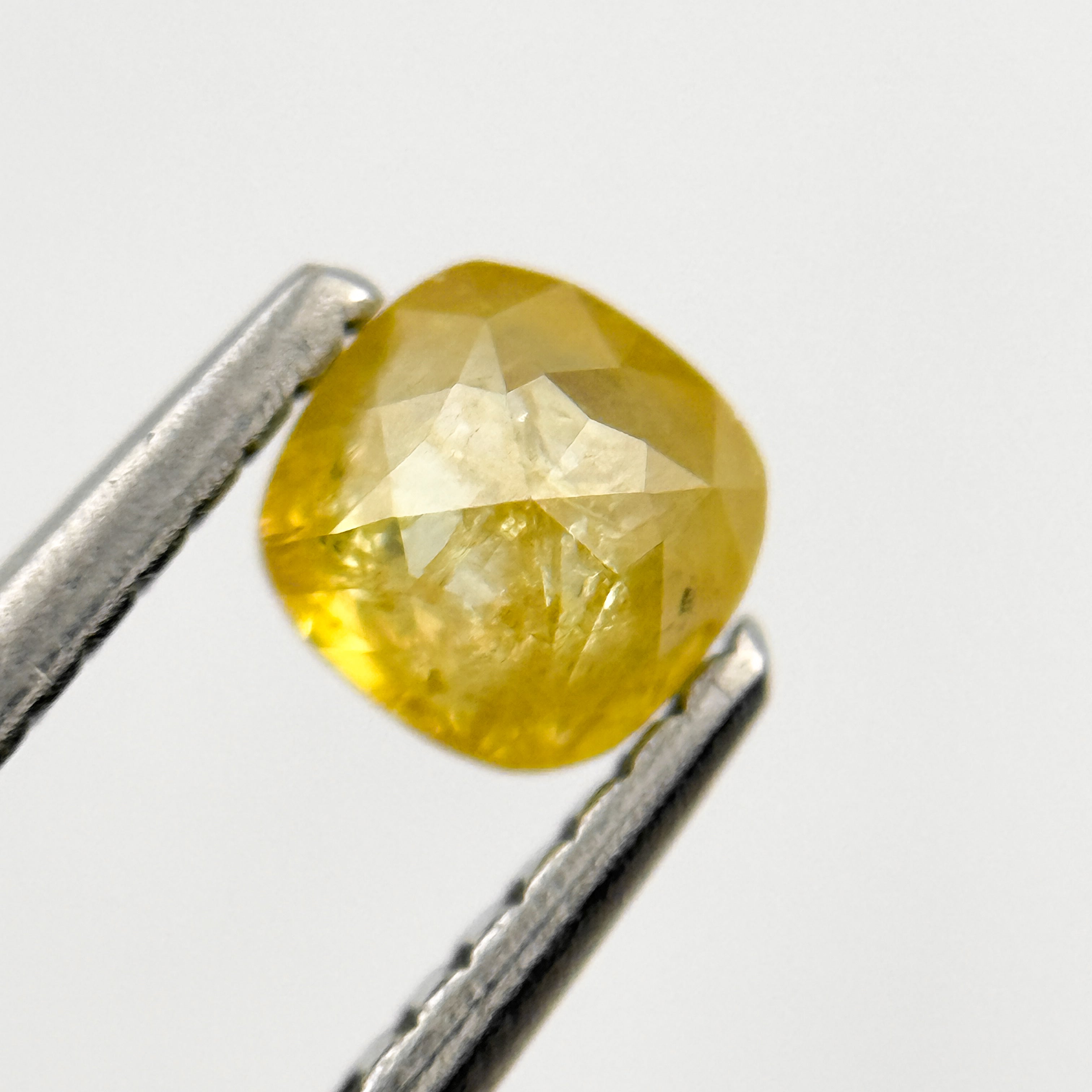 0.54 Ct Cushion Rose Cut Yellow Natural Salt and Pepper Diamond