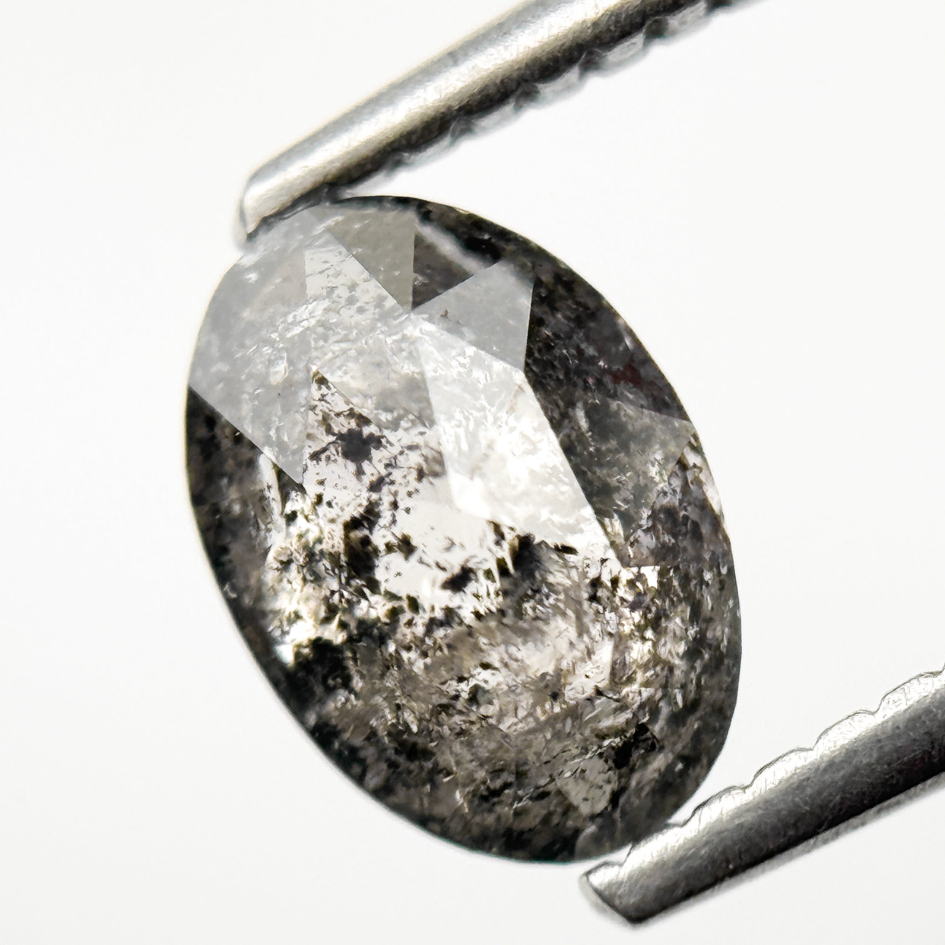 1.15 Ct Oval Rose Cut Grey Natural Loose Diamond