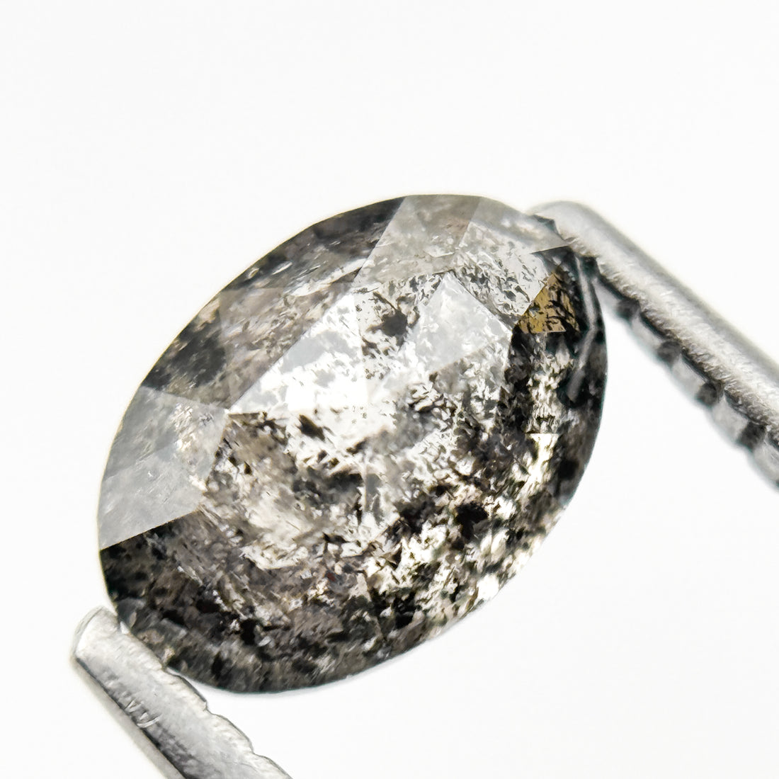 1.15 Ct Oval Rose Cut Grey Natural Loose Diamond