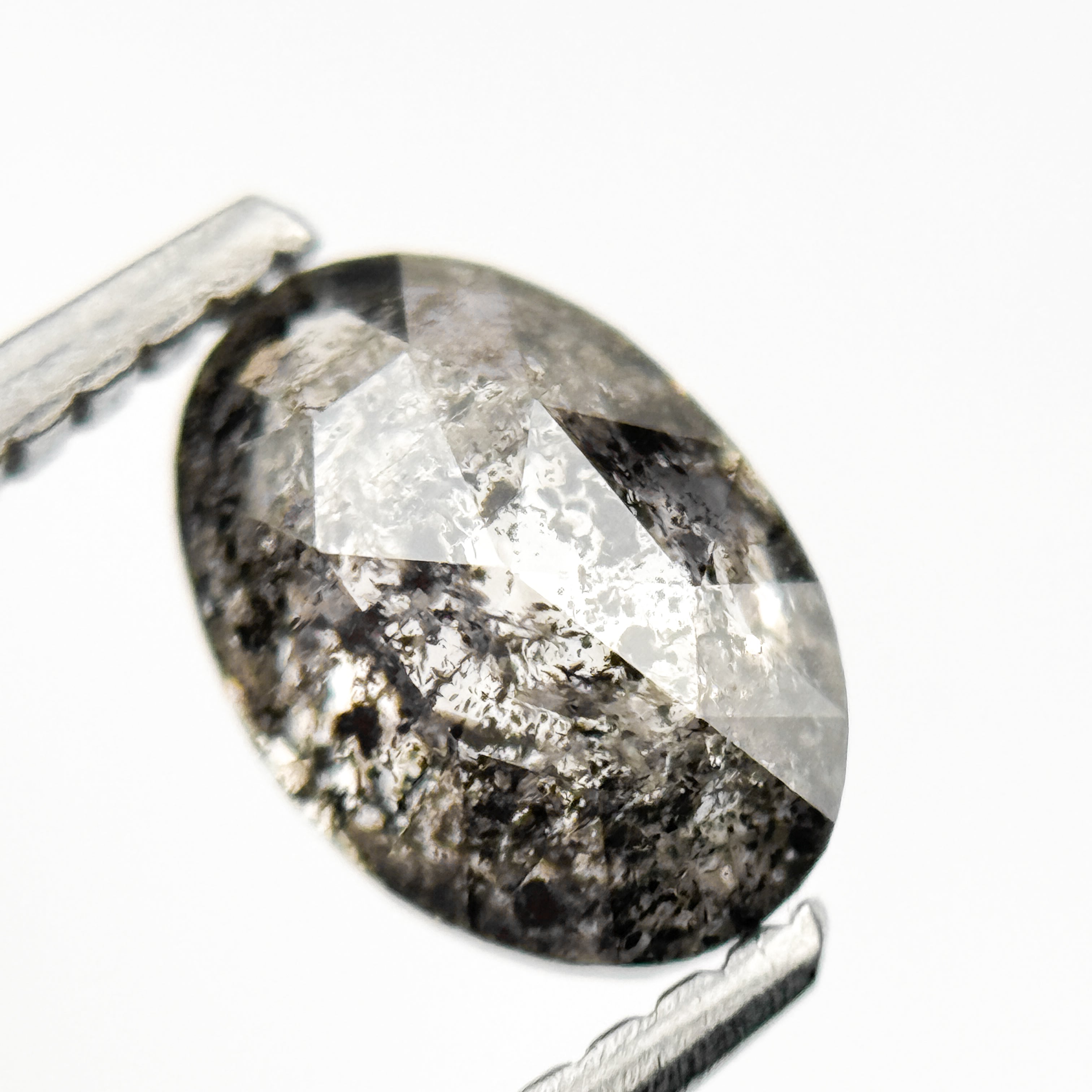 1.15 Ct Oval Rose Cut Grey Natural Loose Diamond