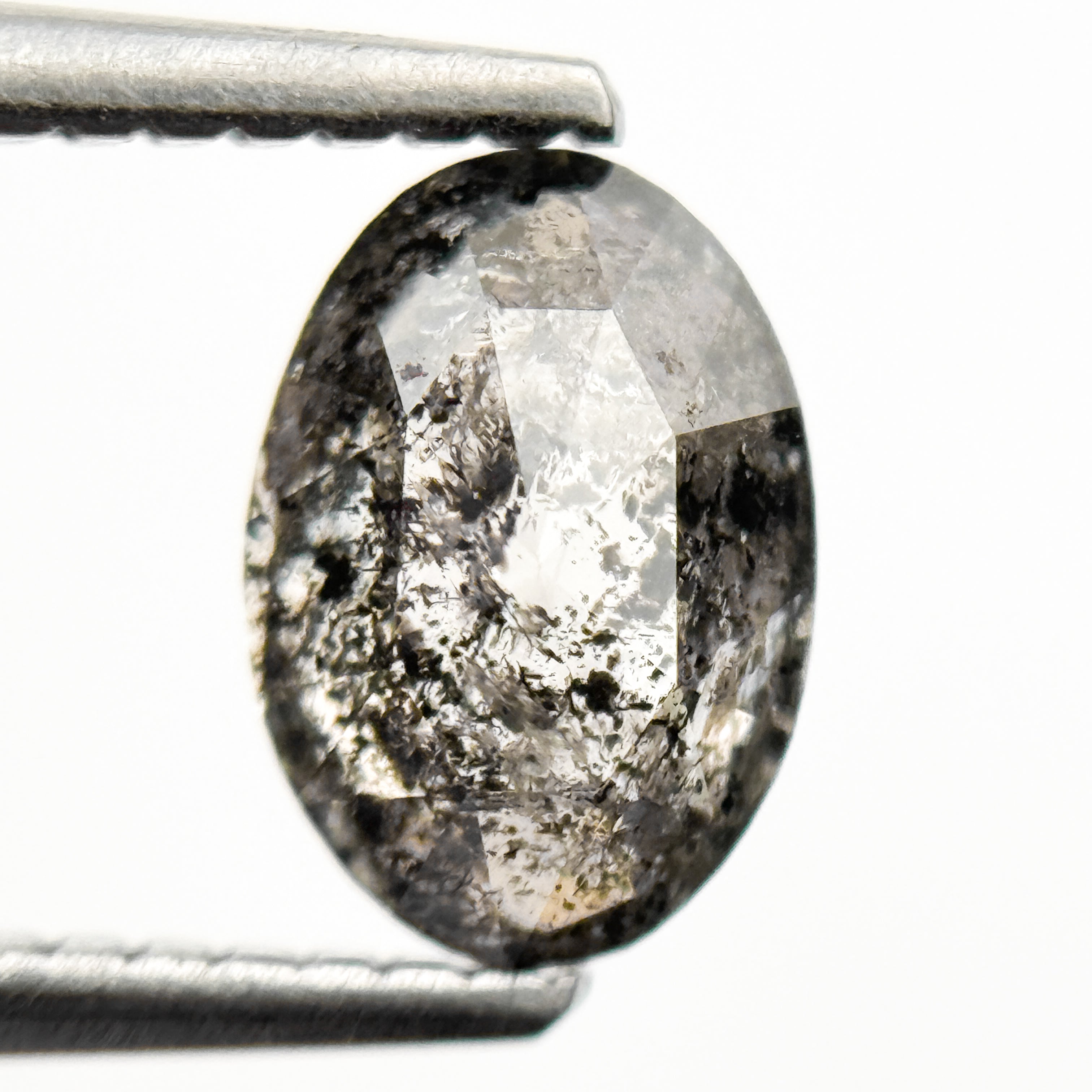 1.15 Ct Oval Rose Cut Grey Natural Loose Diamond