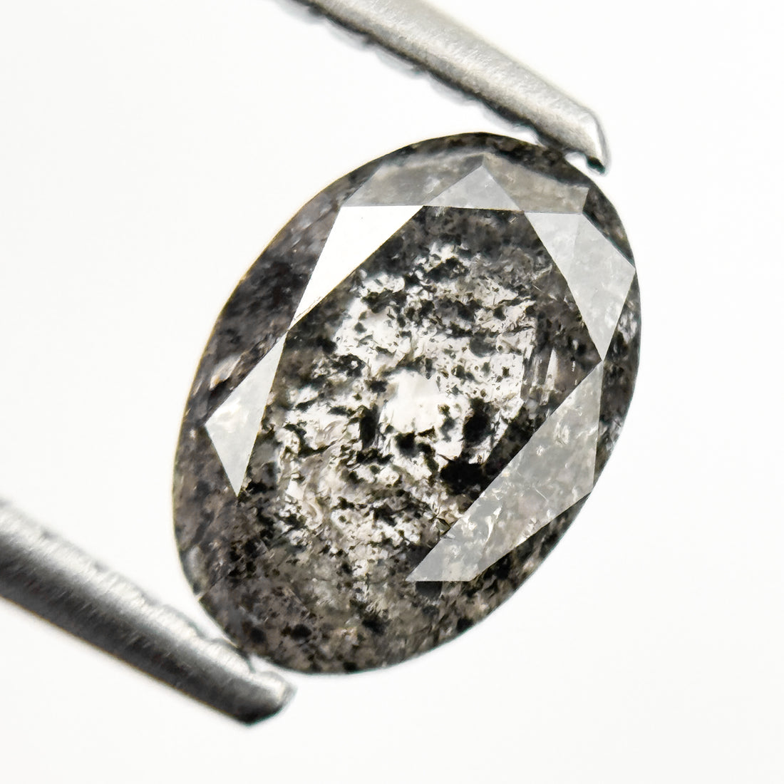 1.15 Ct Oval Rose Cut Grey Natural Loose Diamond
