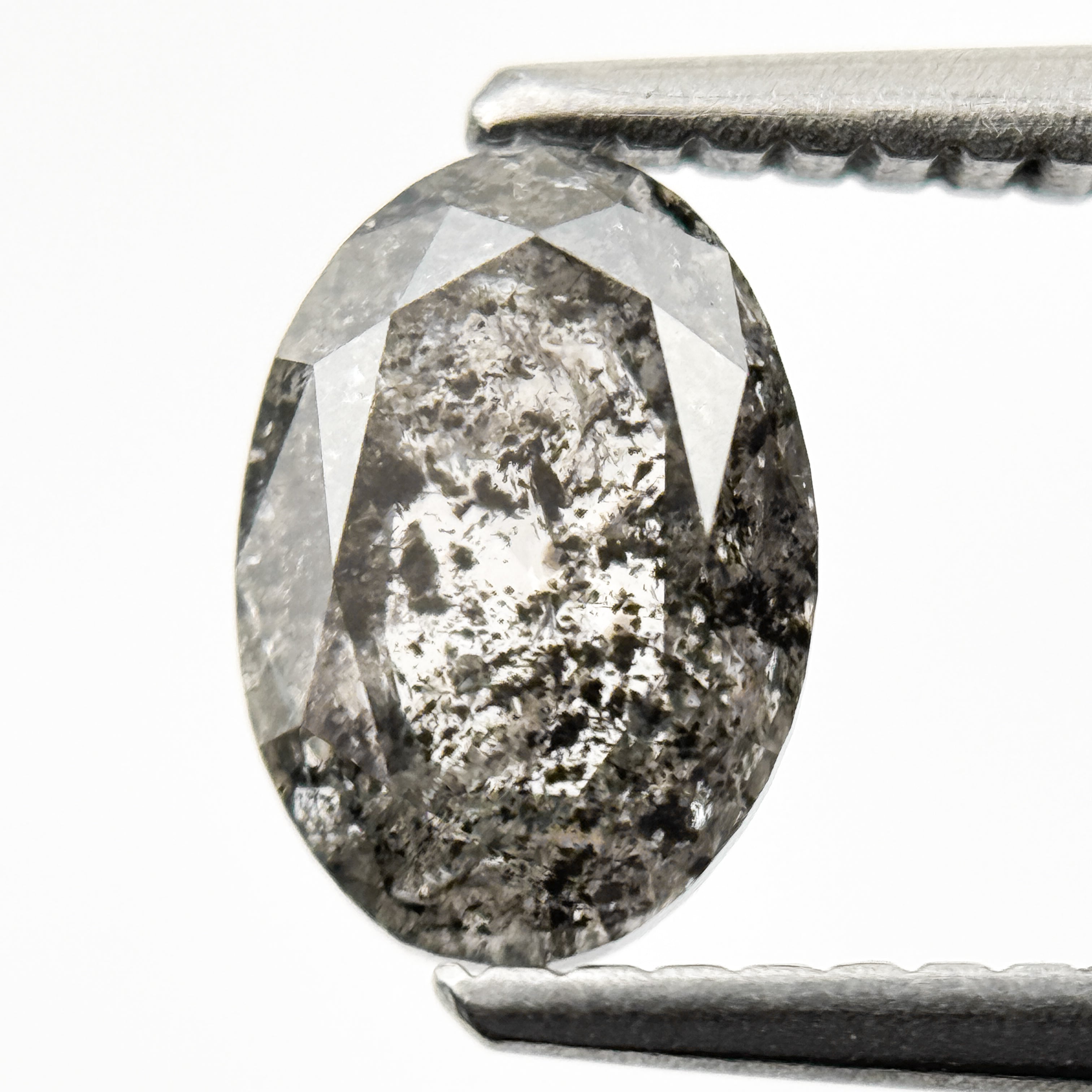 1.15 Ct Oval Rose Cut Grey Natural Loose Diamond