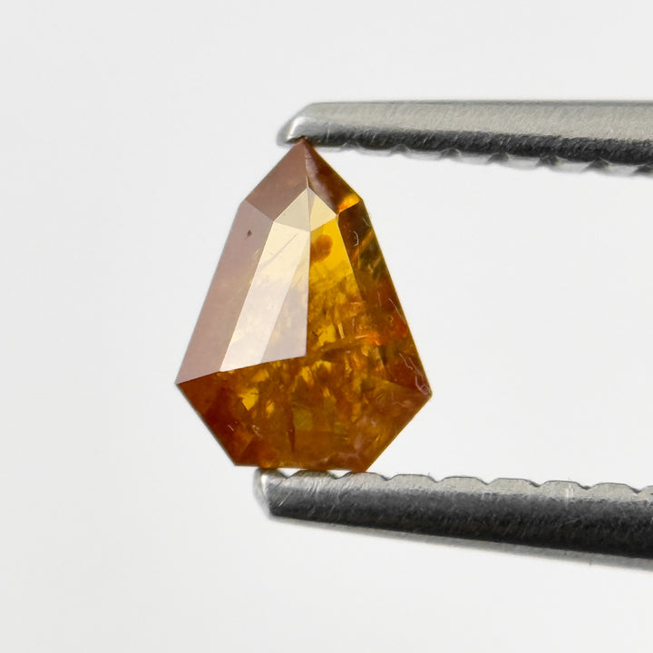0.38 Ct Shield Rose Cut Red Natural Salt and Pepper Diamond