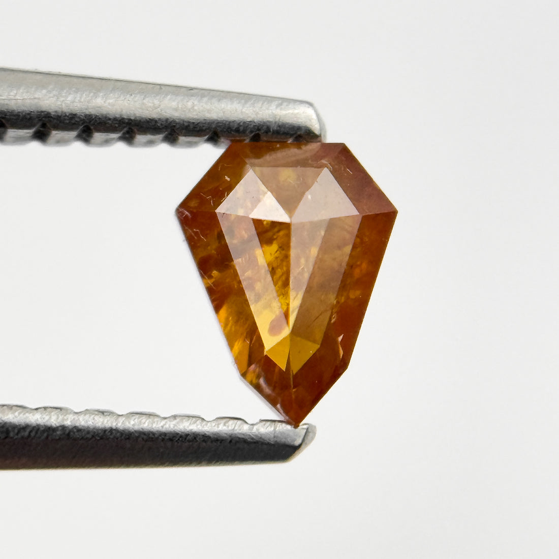 0.38 Ct Shield Rose Cut Red Natural Salt and Pepper Diamond