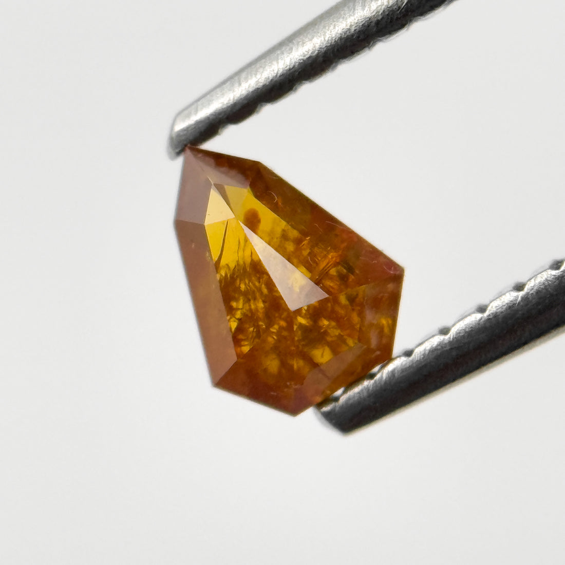 0.38 Ct Shield Rose Cut Red Natural Salt and Pepper Diamond