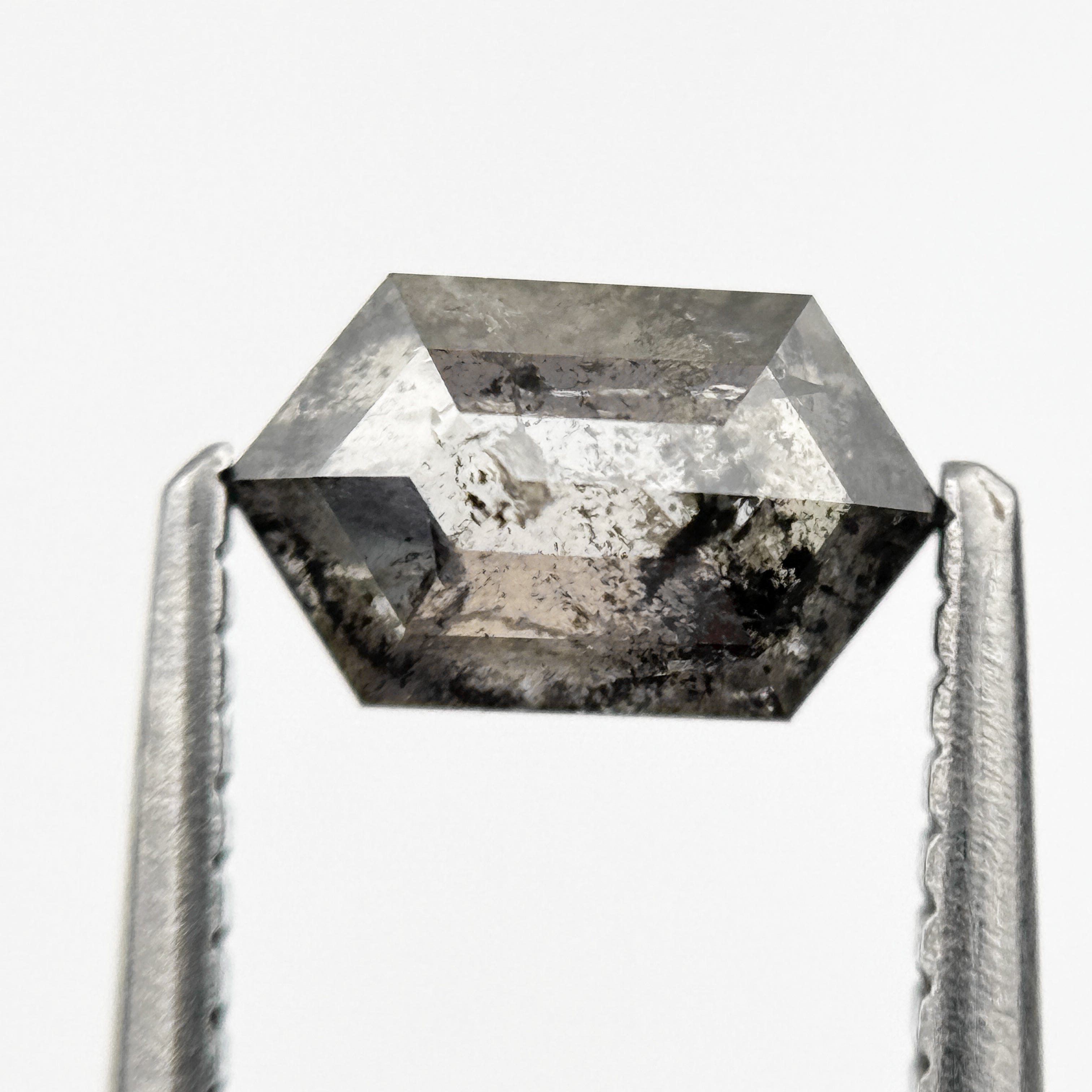 1.00 Ct Hexagon Rose Cut Grey Natural Minimalist Diamond