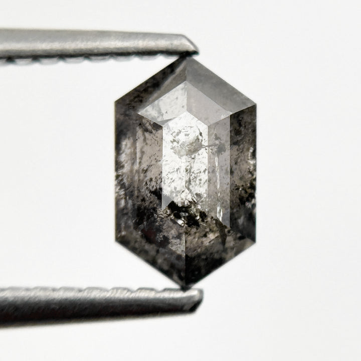 1.00 Ct Hexagon Rose Cut Grey Natural Minimalist Diamond