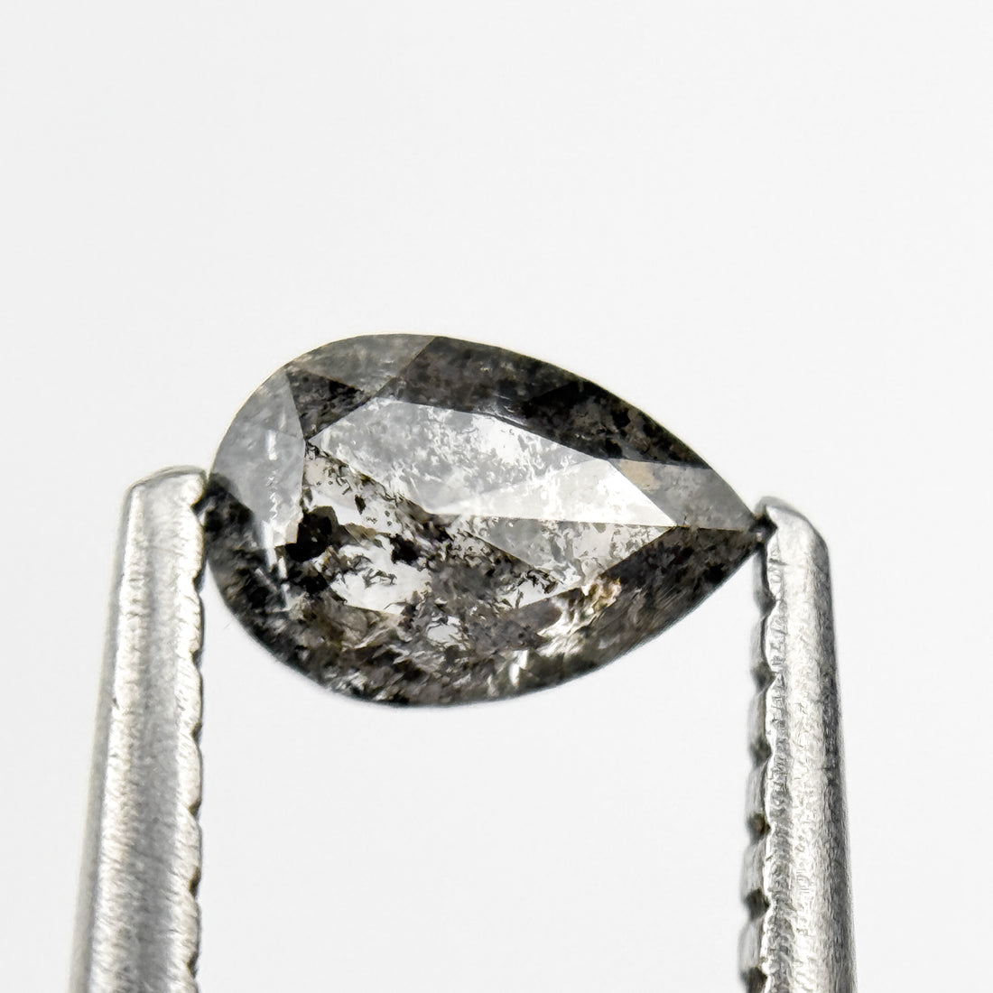 0.43 Ct Pear Rose Cut Grey Natural Unique Diamond