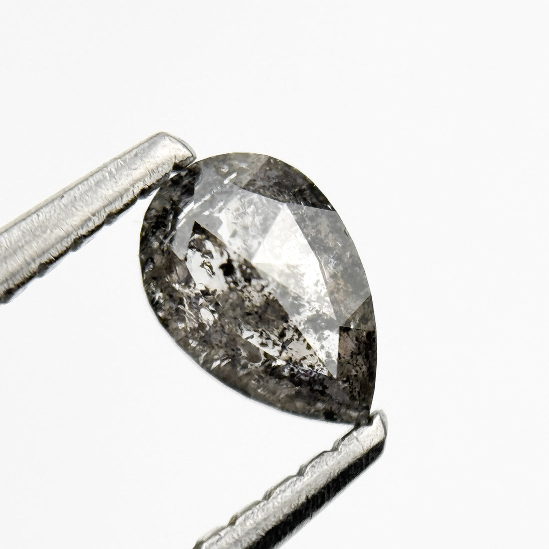 0.43 Ct Pear Rose Cut Grey Natural Unique Diamond