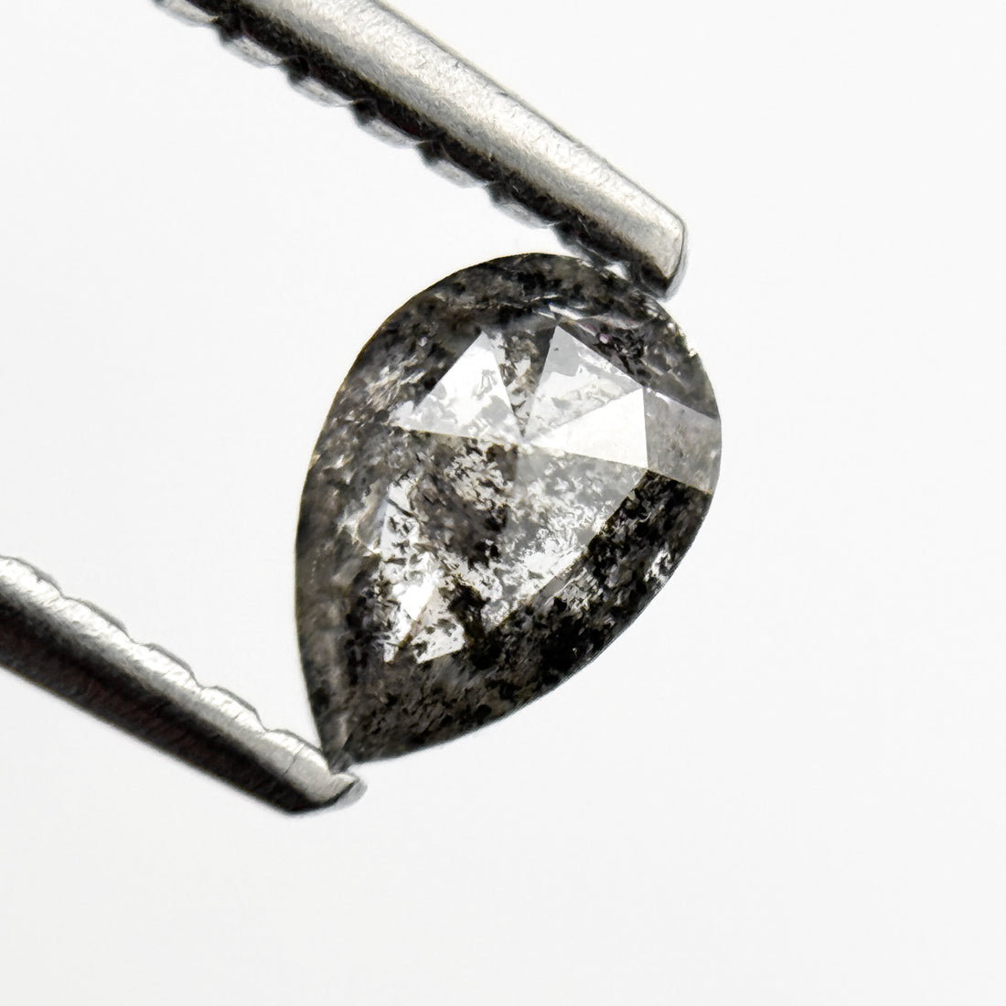 0.43 Ct Pear Rose Cut Grey Natural Unique Diamond