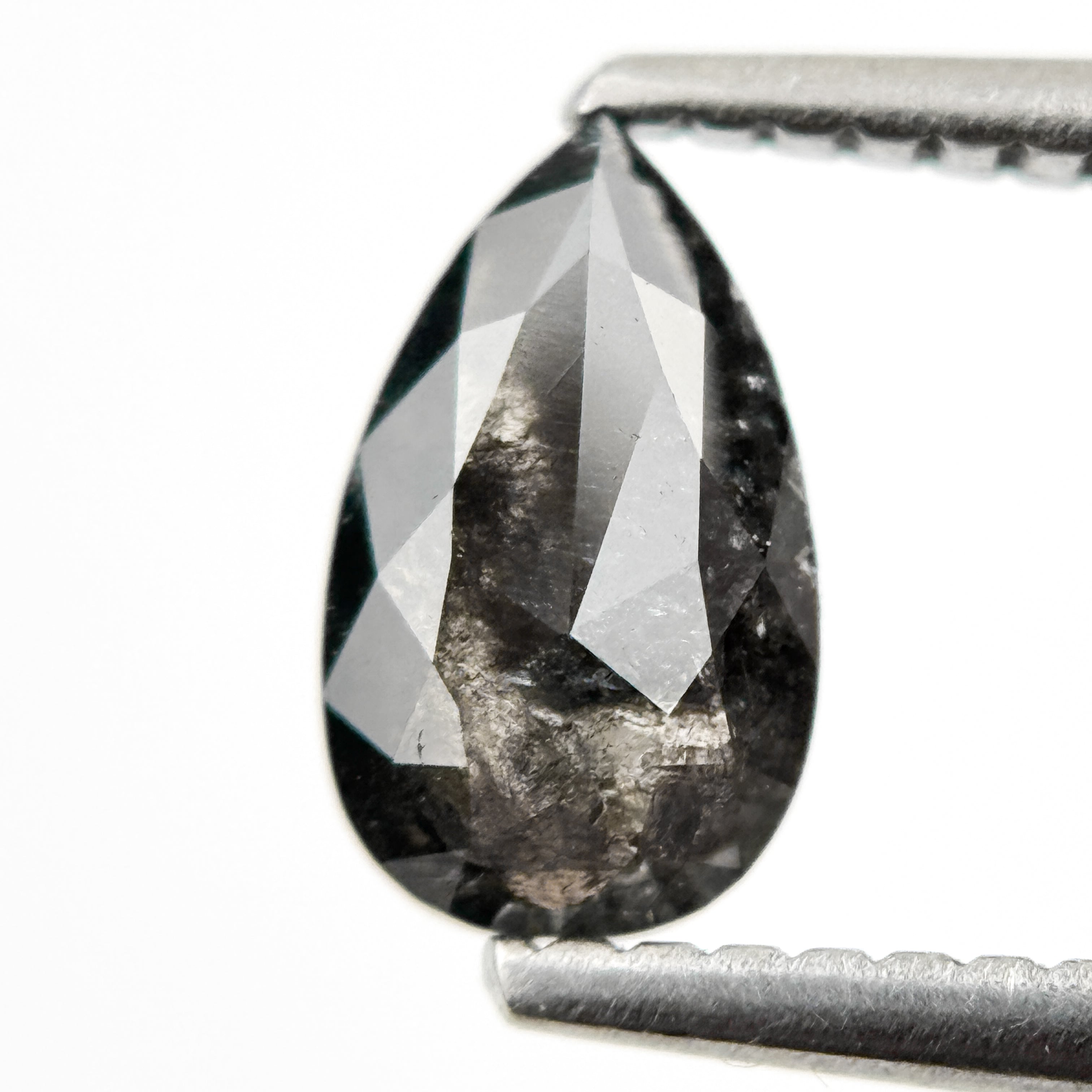 0.84 Ct Pear Rose Cut Grey Natural loose Diamond
