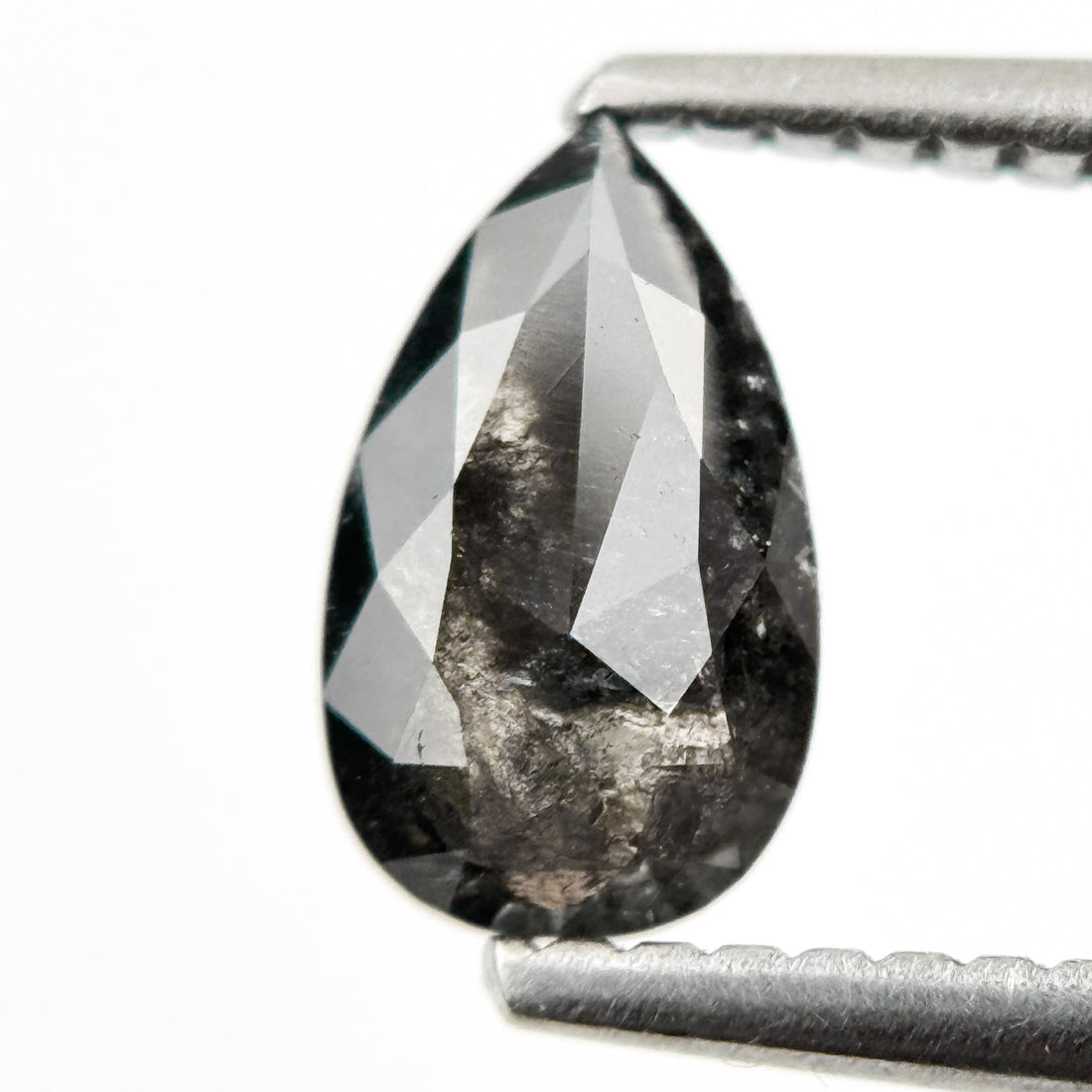 0.84 Ct Pear Rose Cut Grey Natural loose Diamond