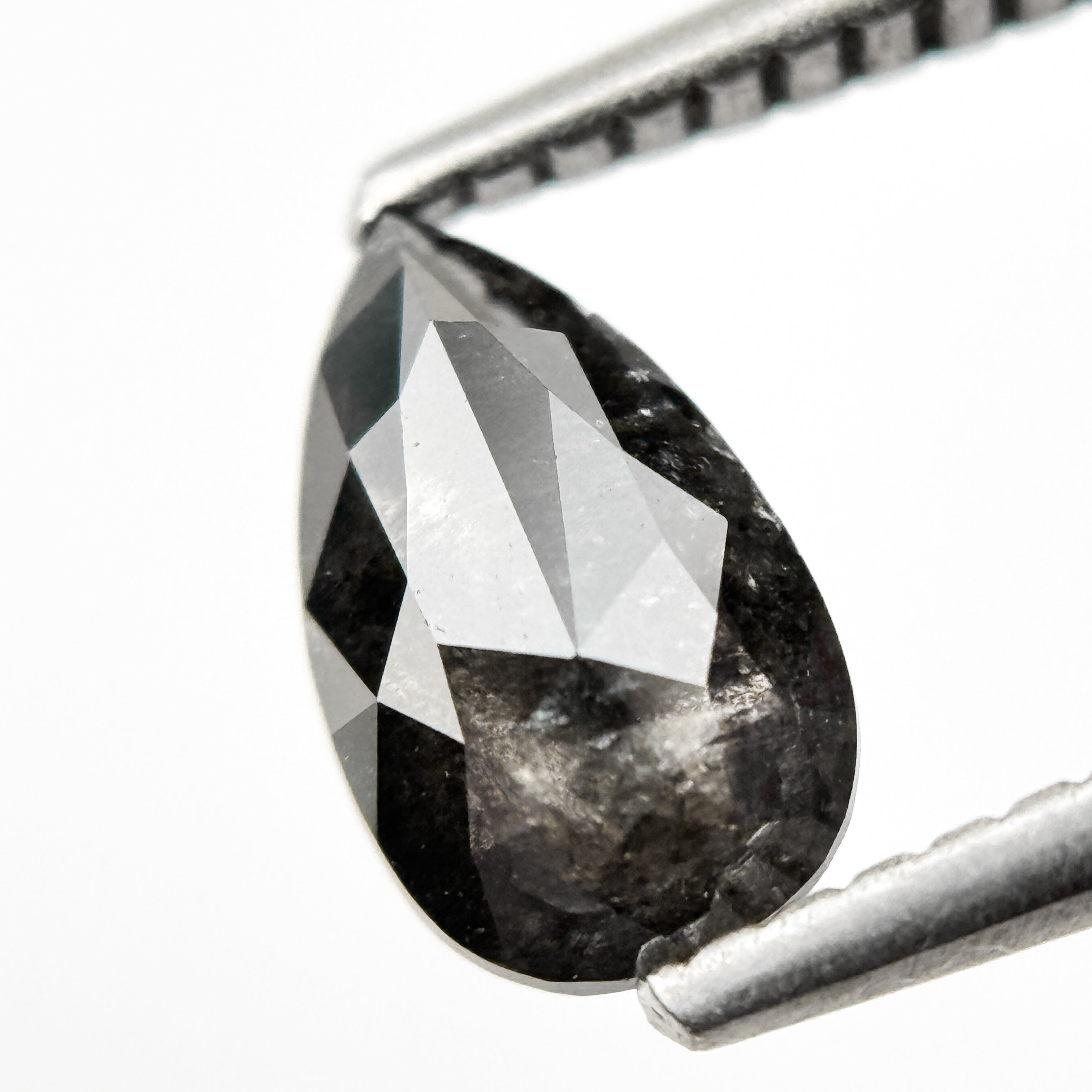 0.84 Ct Pear Rose Cut Grey Natural loose Diamond