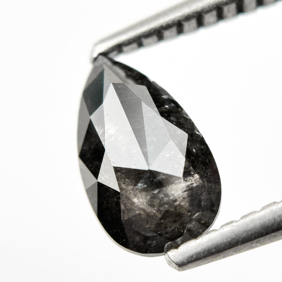 0.84 Ct Pear Rose Cut Grey Natural loose Diamond